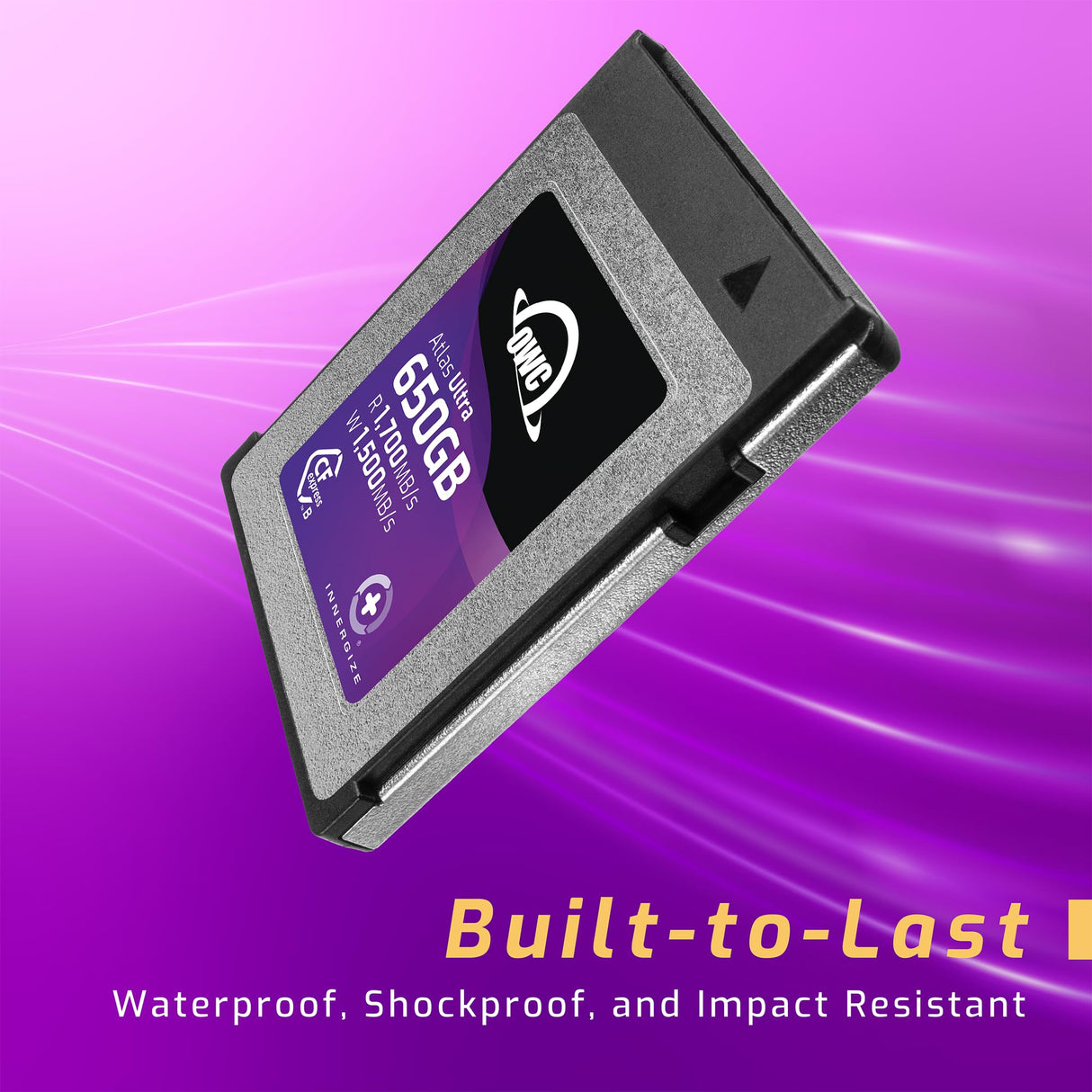 OWC Atlas Ultra - Tarjeta de Memoria CFexpress Tipo B de Alto Rendimiento de 655 GB, OWCCFXB2U0650