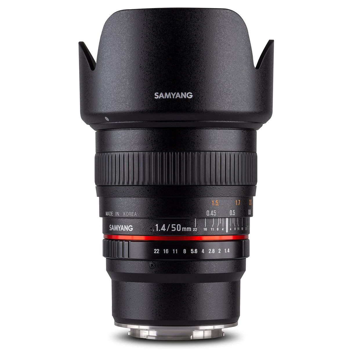 Samyang F1111110101 - Objetivo fotográfico DSLR para Fuji X (Distancia Focal Fija 50mm, Apertura f/1.4-22 AS UMC, diámetro Filtro: 77mm), Negro
