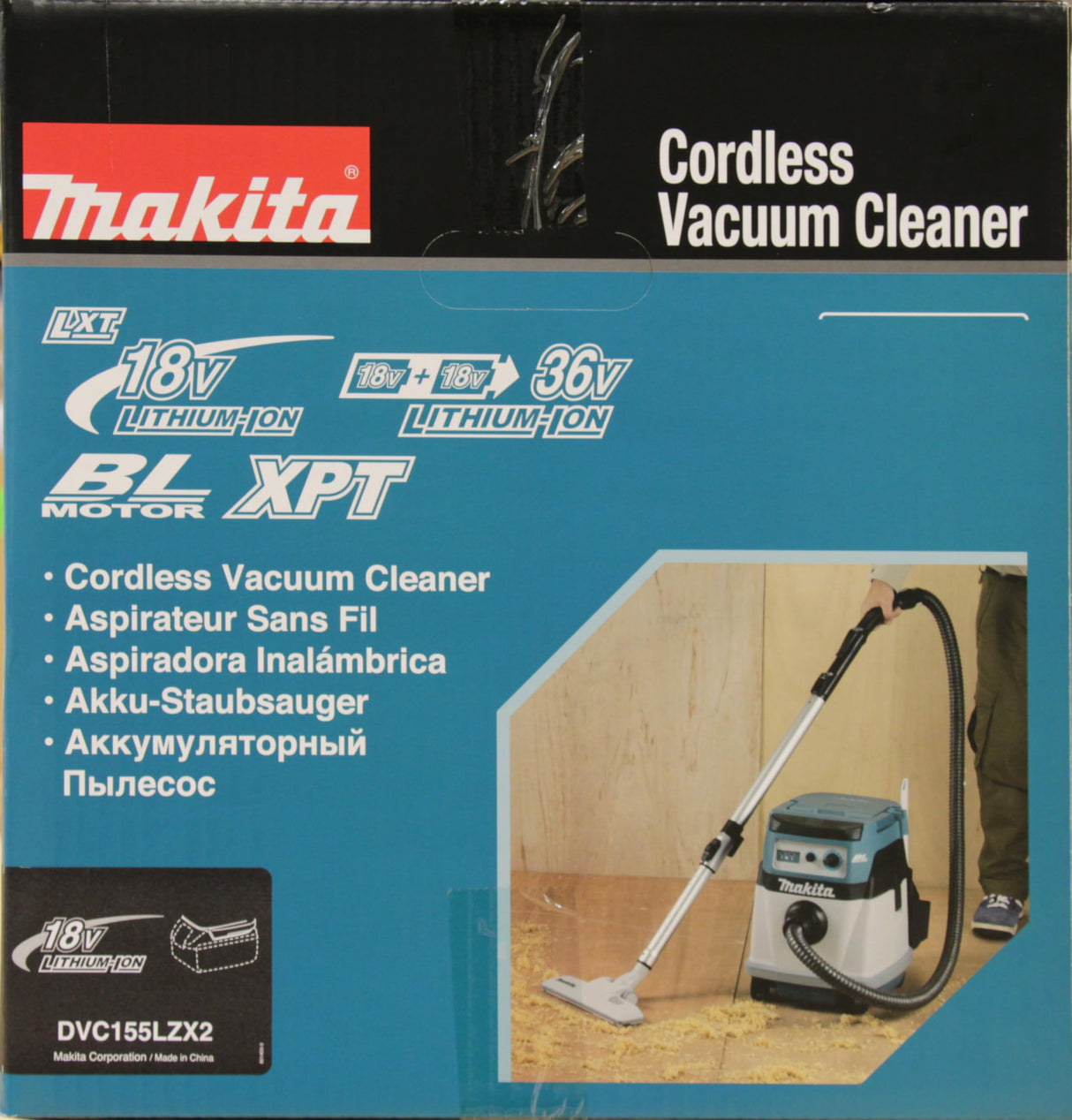 Makita DVC155LZX2 Aspirador BL 18Vx2 LXT 15L seco/húmedo