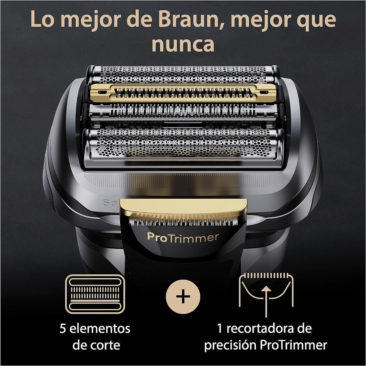 Braun Series 9 Pro+ Afeitadora Eléctrica Hombre, Máquina de Afeitar Barba y Centro De Limpieza SmartCare, PowerCase, En Seco Y En Mojado, 9577cc, Plata