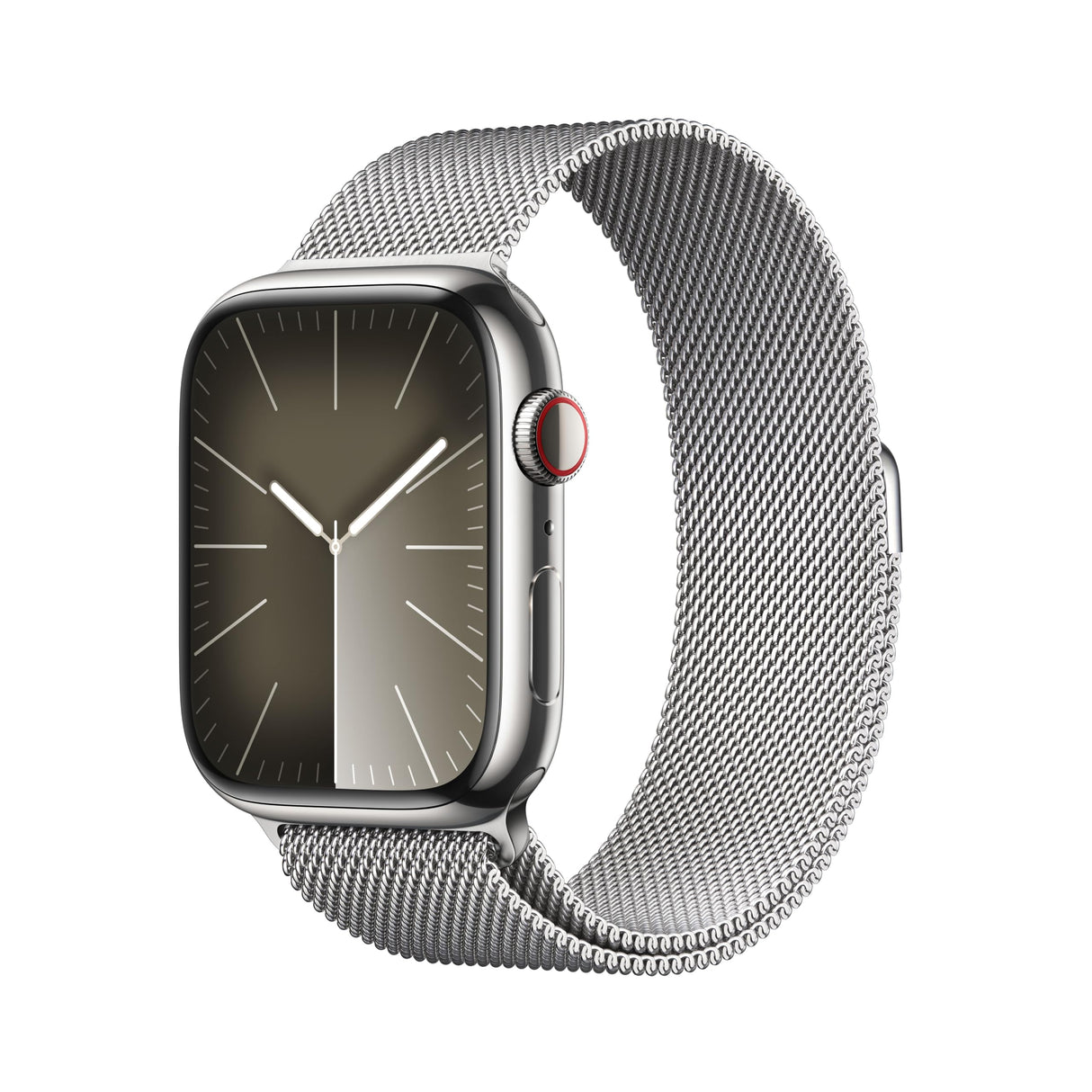 Apple Watch Series 9 (GPS + Cellular) - Caja de Acero Inoxidable en Plata de 45 mm - Pulsera Milanese Loop en Plata