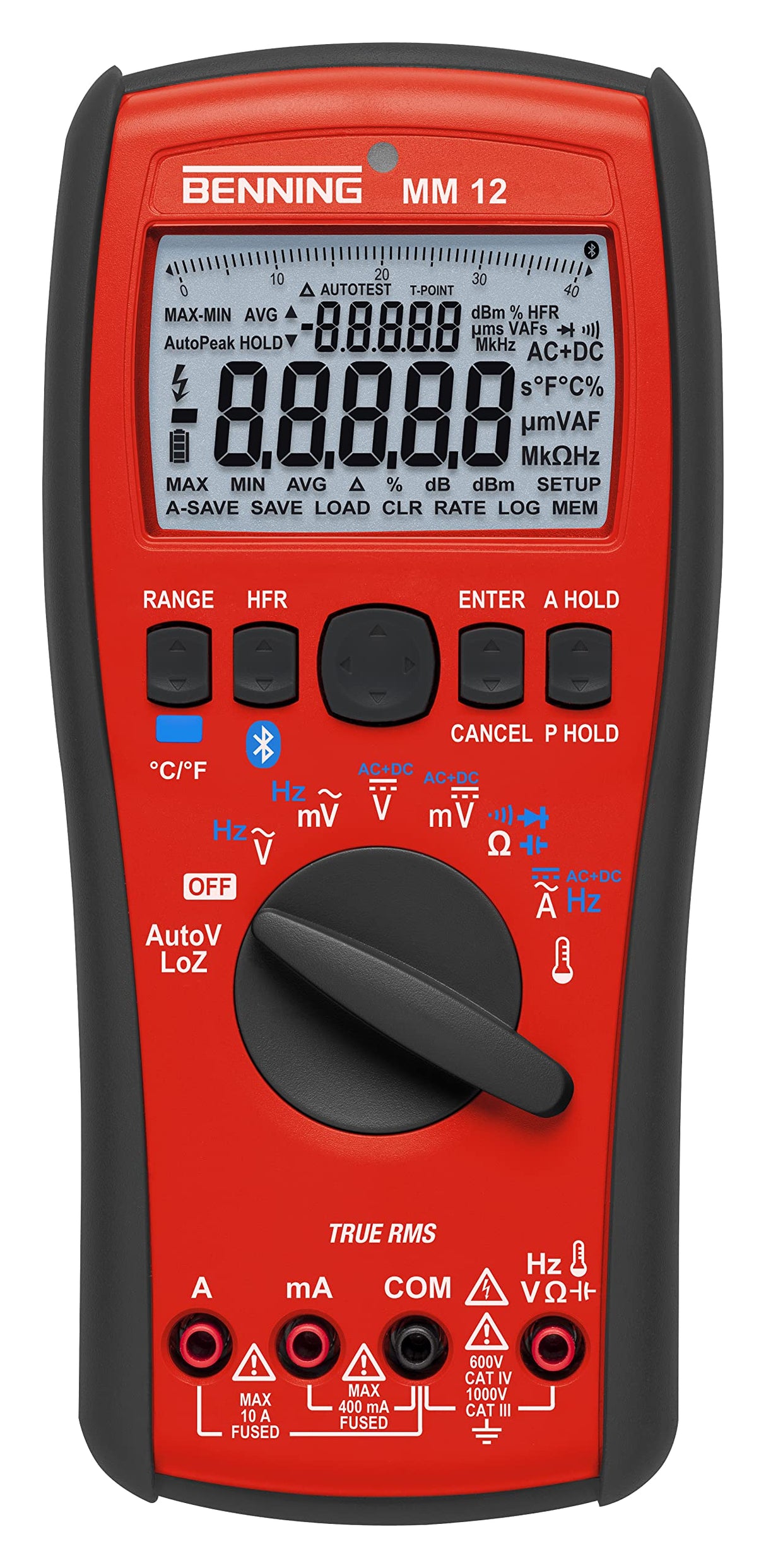 Benning MM 12 TRMS – Multímetro digital con función de Logging y Bluetooth, interfaz, 1 pieza, 044088