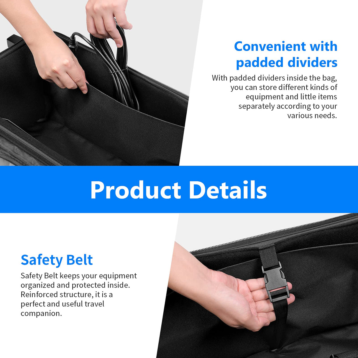 NEEWER Bolsa de Transporte para Equipo de Estudio fotográfico, Soporte de luz, trípode, Flash, Pantalla de Estudio, Estudio fotográfico, etc. (NW-B01)