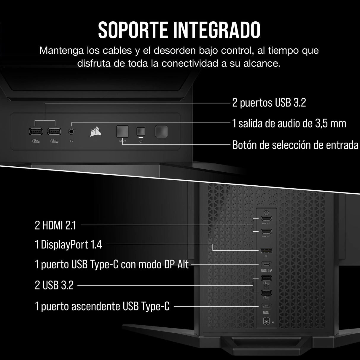 Corsair XENEON Flex 45WQHD240 Monitor de Juego - 45 Pulgadas OLED WQHD (3440 × 1440) Monitor Flexible, 240 Hz, Compatible con NVIDIA G-Sync, AMD FreeSync Premium - Negro