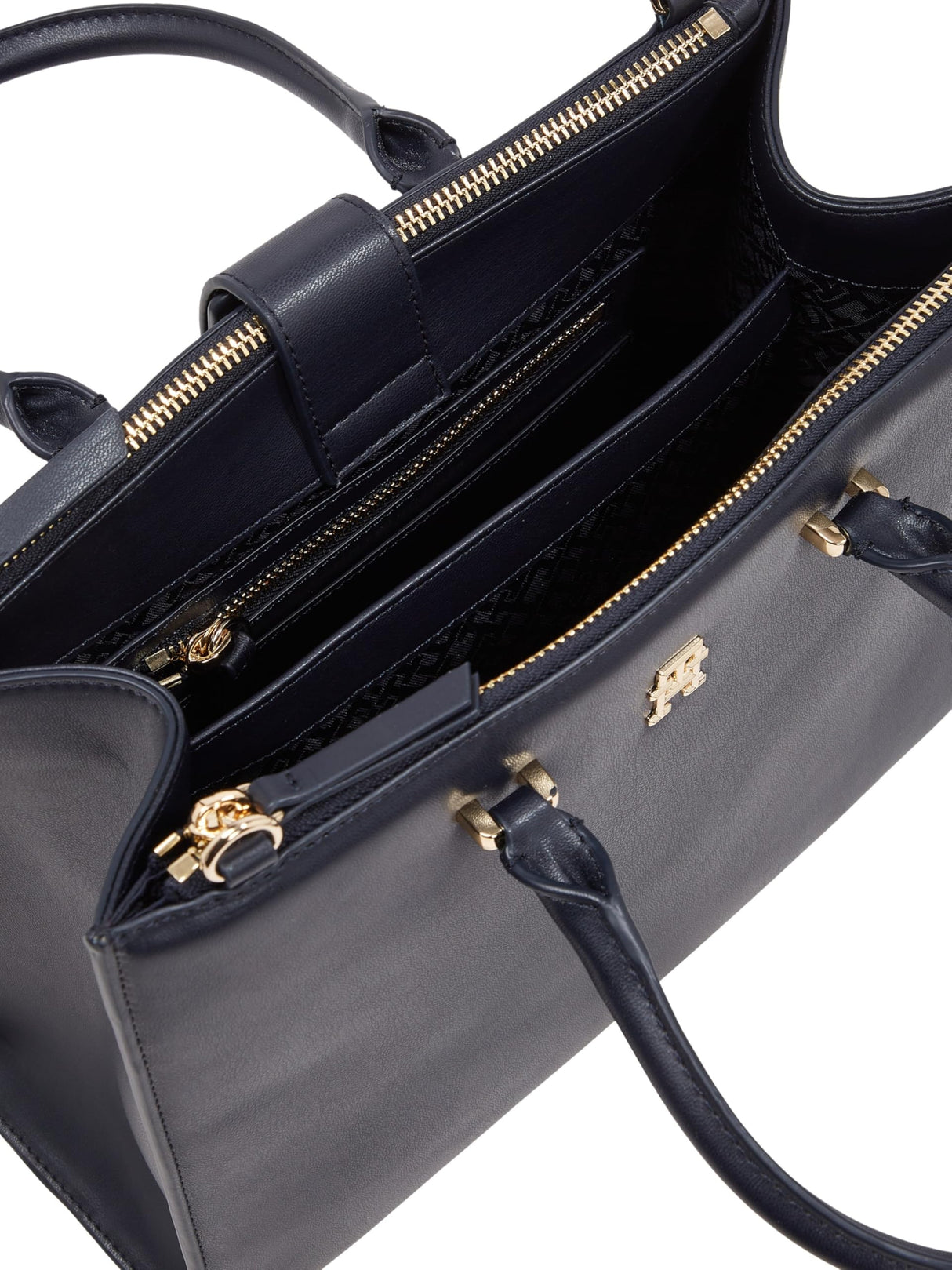 Tommy Hilfiger Bolso Tote Mujer Eternity Med con cremallera, Azul (Space Blue), Talla Única