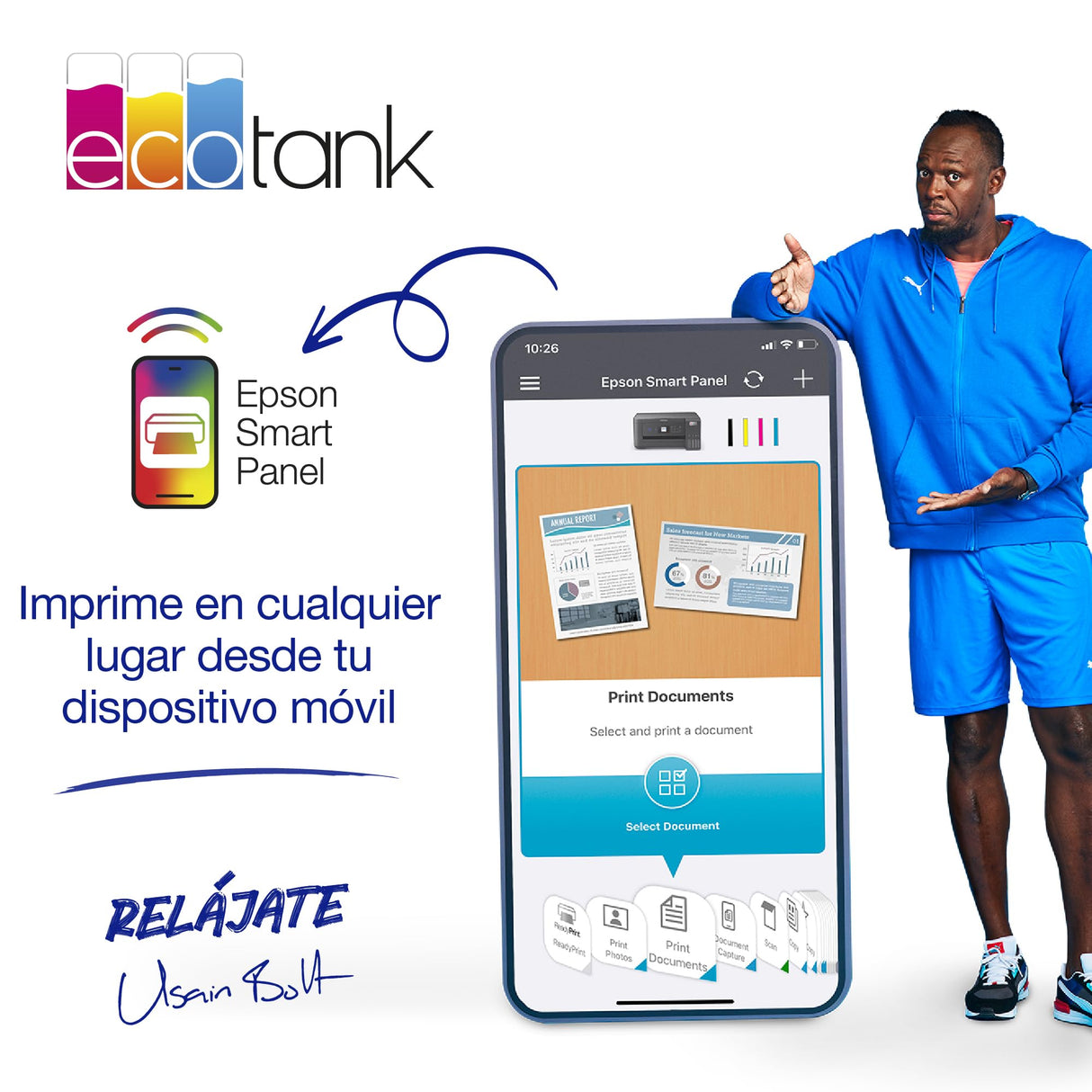 Impresora multifunción EcoTank ET-5855 A4 con depósito de tinta, conexión Wi-Fi y fax