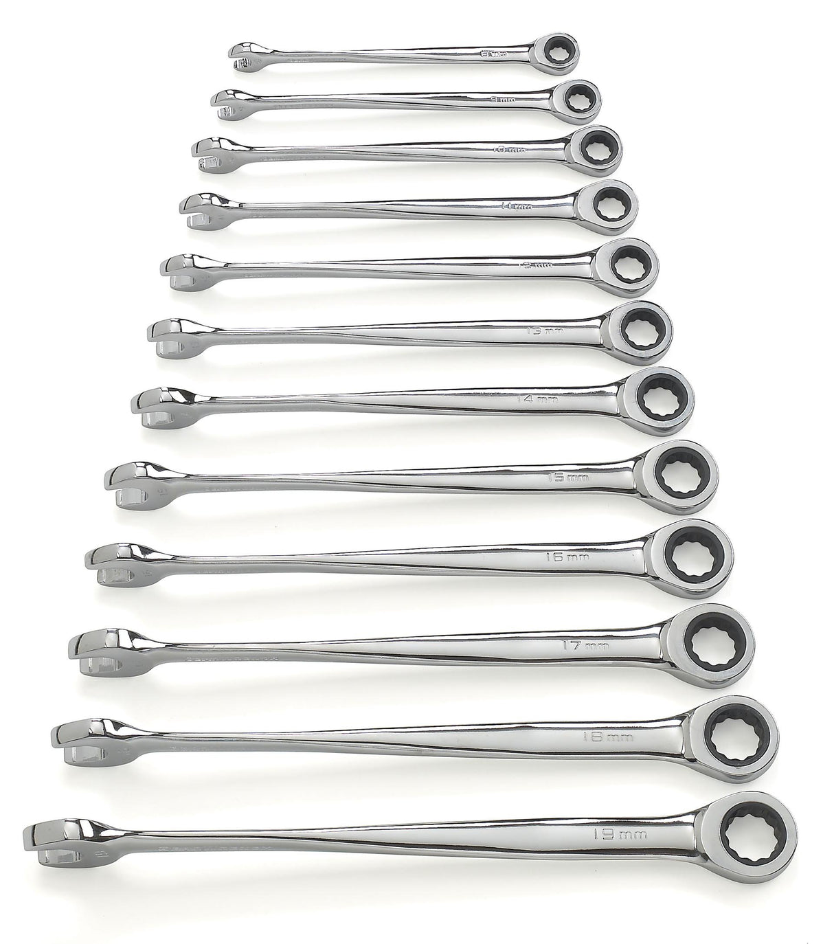 GEARWRENCH 85888 - Juego de llaves combinadas de trinquete XL X-Beam de 12 piezas, métricas