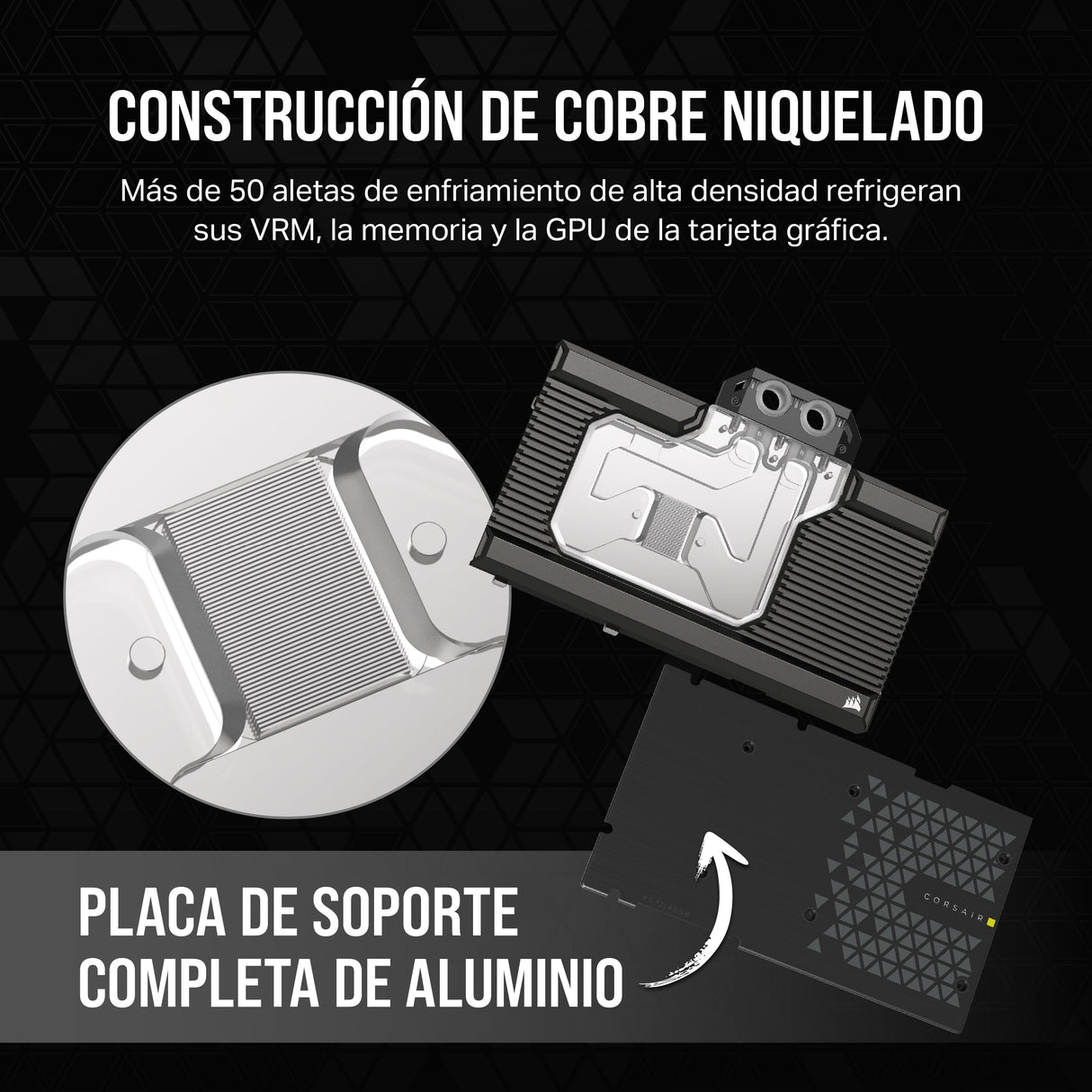 CORSAIR Hydro X Series iCUE Link XG7 RGB 4080 Strix/TUF Bloque de Agua para GPU - para Tarjetas MSI GeForce RTX 4080 Gaming Strix/TUF - Negro