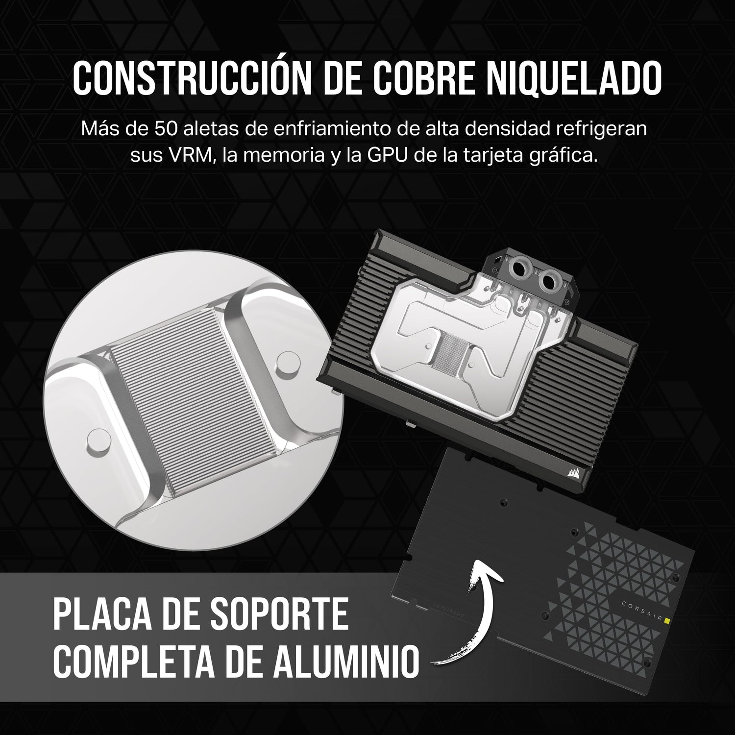 CORSAIR Hydro X Series iCUE Link XG7 RGB 4080 Strix/TUF Bloque de Agua para GPU - para Tarjetas MSI GeForce RTX 4080 Gaming Strix/TUF - Negro