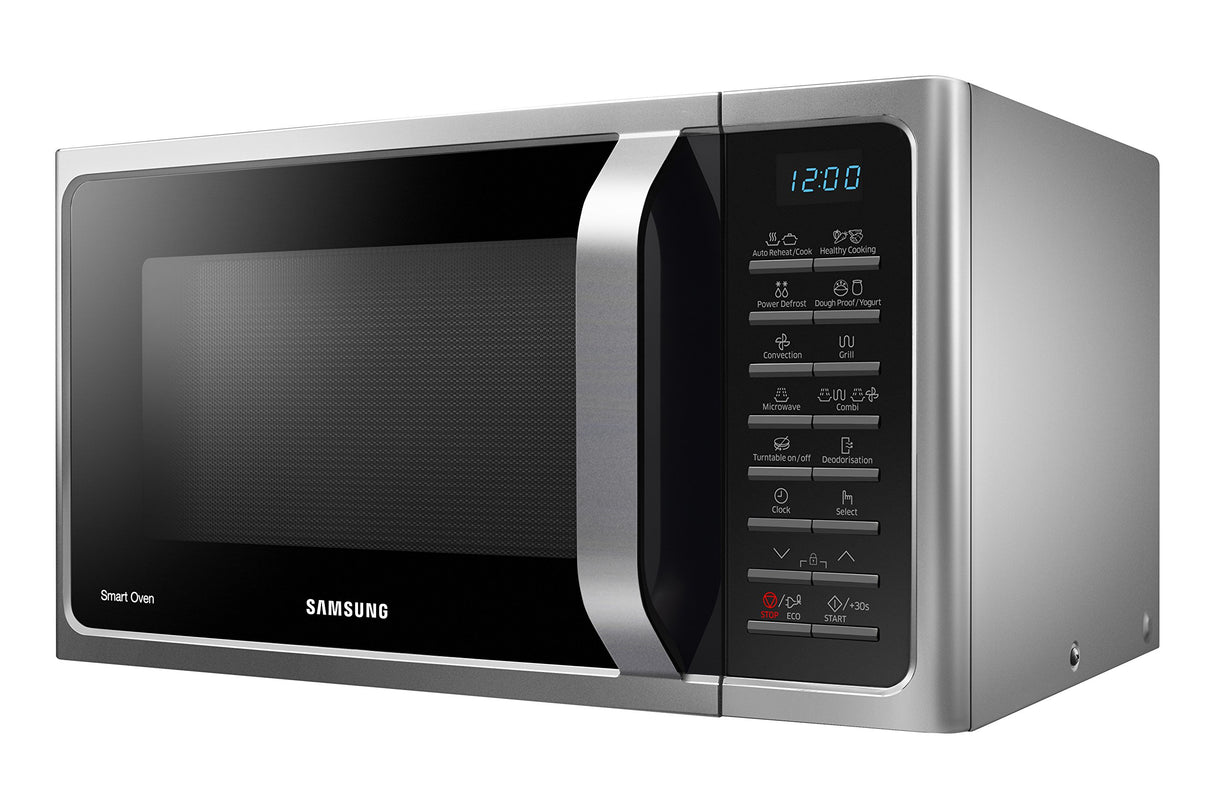 SAMSUNG Microondas MC28H5015CS (Encimera, Microondas combinado, 28 L, 900W/1500W, Botones, Aluminio, con Grill acero inoxidable ) Color plata y negro
