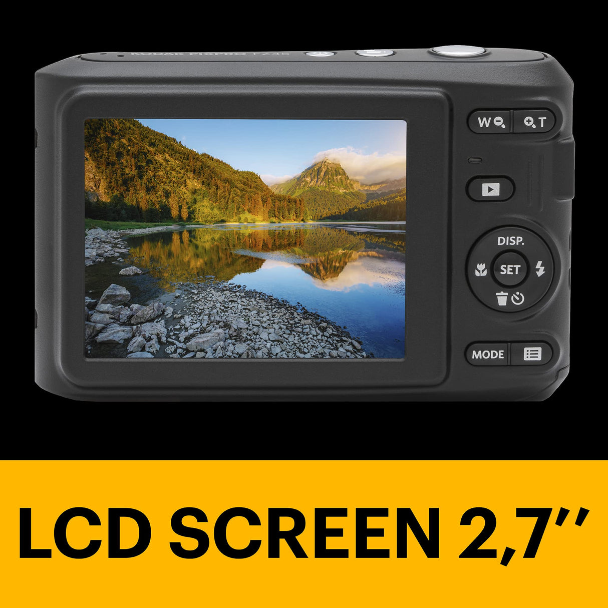 KODAK Pixpro - FZ45 - Cámara Digital Compacta de 16.44 Megapíxeles - Negra - Roja - 1280 x 720p