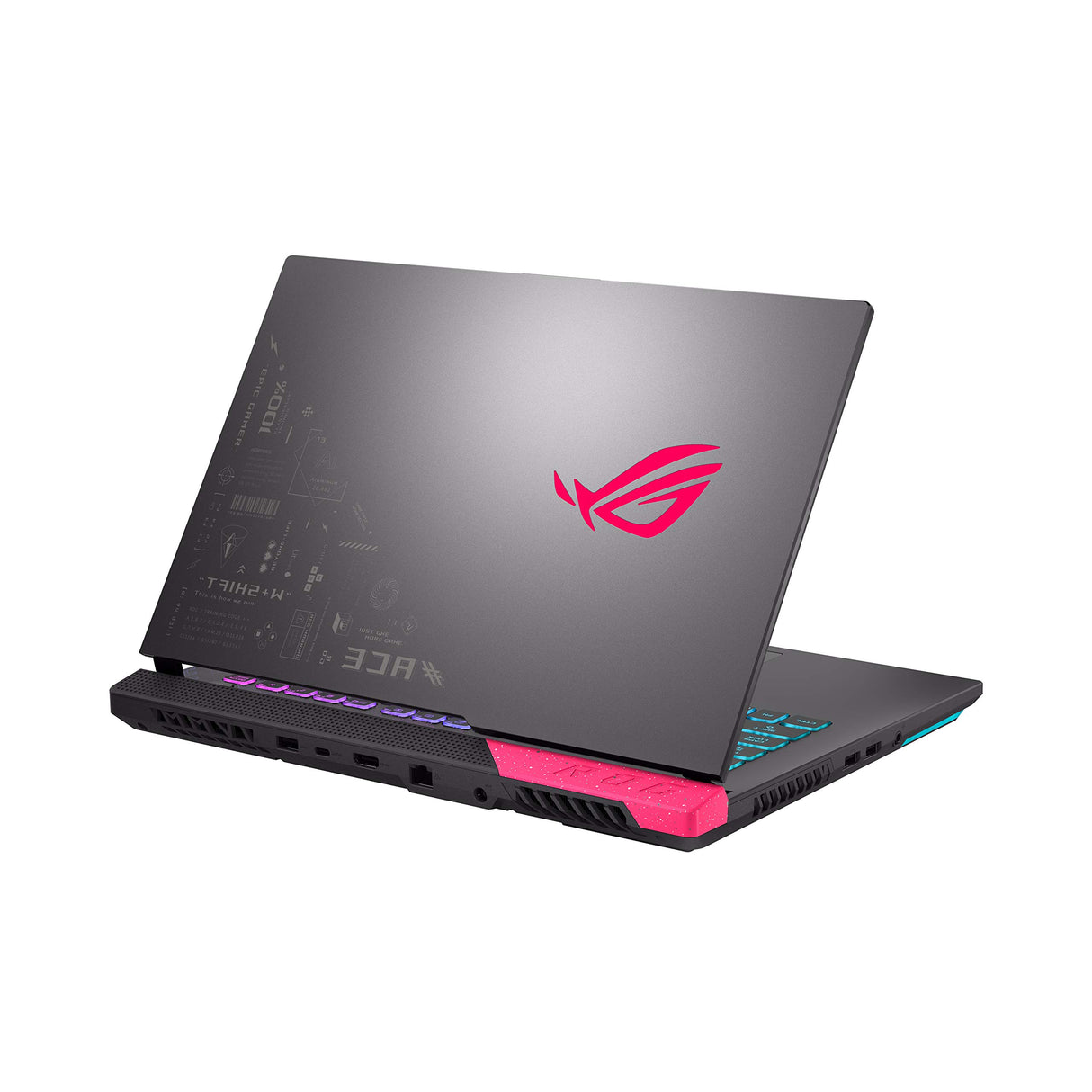ASUS ROG G513QR-HF120 - Portátil Gaming de 15.6" FullHD 300Hz (Ryzen 7 5800H, 32GB RAM, 1TB SSD, NVIDIA RTX 3070 8GB, Sin Sistema Operativo) Rosa Punk Elétrico - Teclado QWERTY español