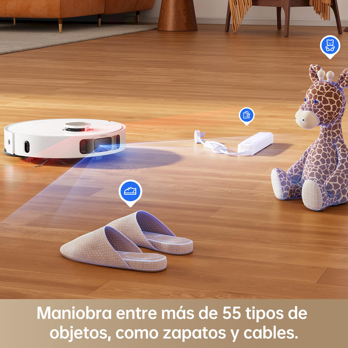 DREAME L10S Pro Ultra Heat Robot Aspirador y Friegasuelos con Base de Autovaciado Blanco