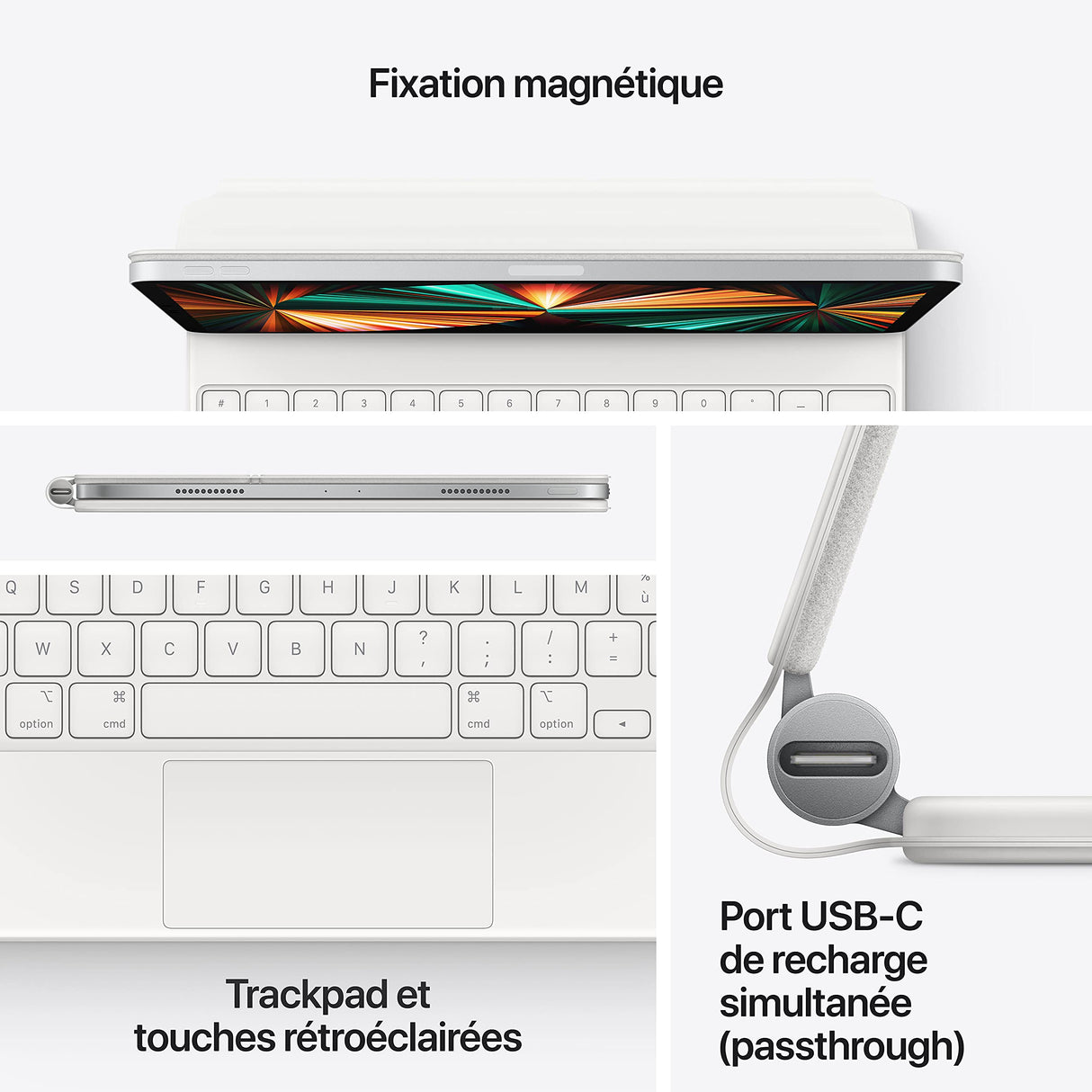 Apple Magic Keyboard (para el 12.9-Inch iPad Pro - 5.ª generación) - Francés - en Negro