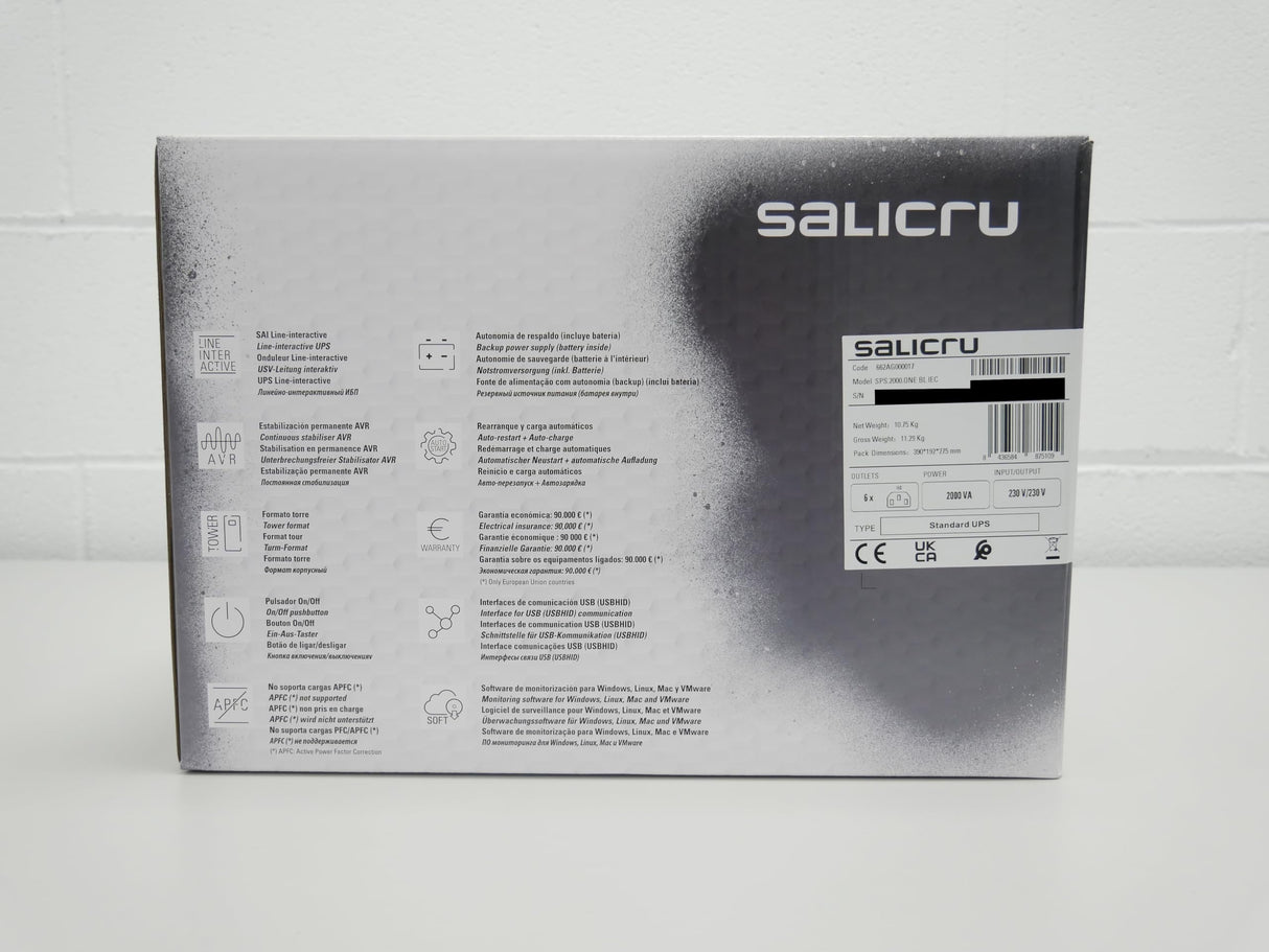 Salicru SPS 2000 One BL IEC SAI 2000VA 1200W