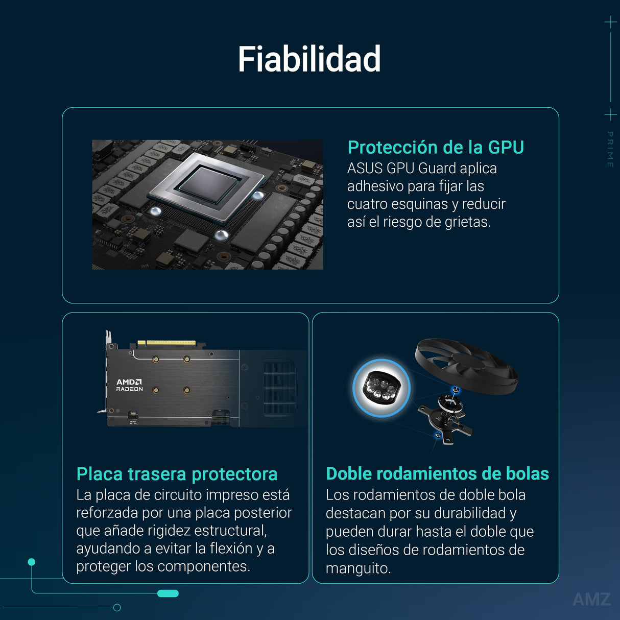 ASUS Prime Radeon RX 9060 XT 16 GB GDDR6 OC Edition, Tarjeta gráfica, PCIe 5.0, HDMI/DP 2.1, diseño de 2.5 Ranuras, Ventiladores Axial-Tech, rodamientos de Doble Bola, Doble BIOS, GPU Guard