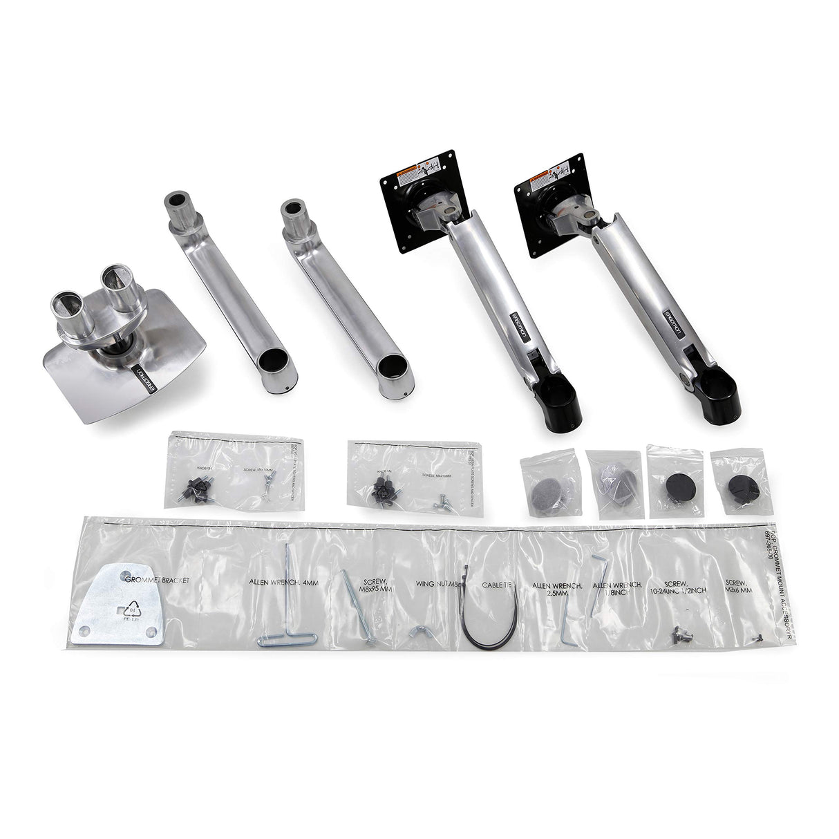 ERGOTRON Side-by-Side - Brazo para Monitor, Plateado