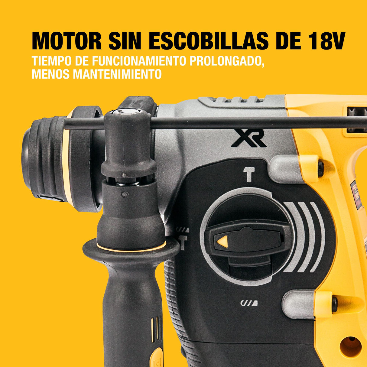 DEWALT Taladro Percutor Sin Escobillas SDS-Plus XR 18V de 24mm, No incluye Batería ni Cargador, DCH273N-XJ