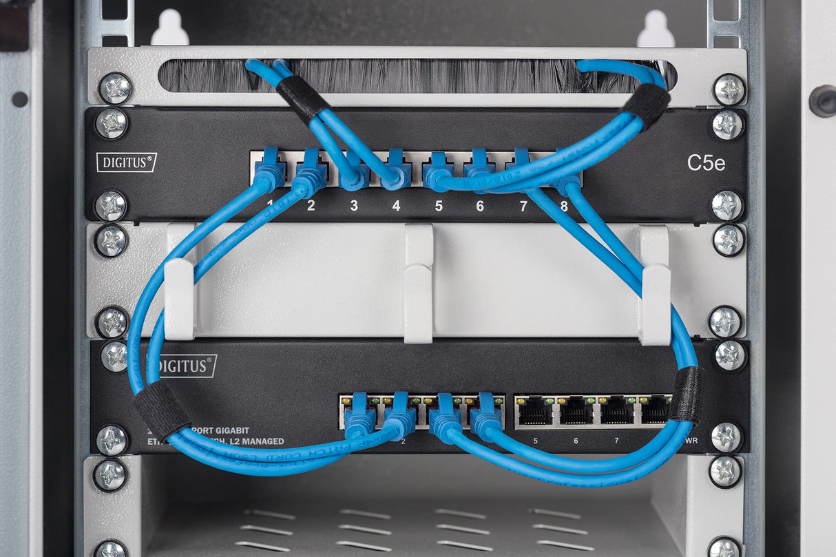 DIGITUS Gigabit Ethernet Switch - 10 pulgadas - 8 puertos - L2+ Managed - VLAN, Link Aggregation & Port Control - Negro
