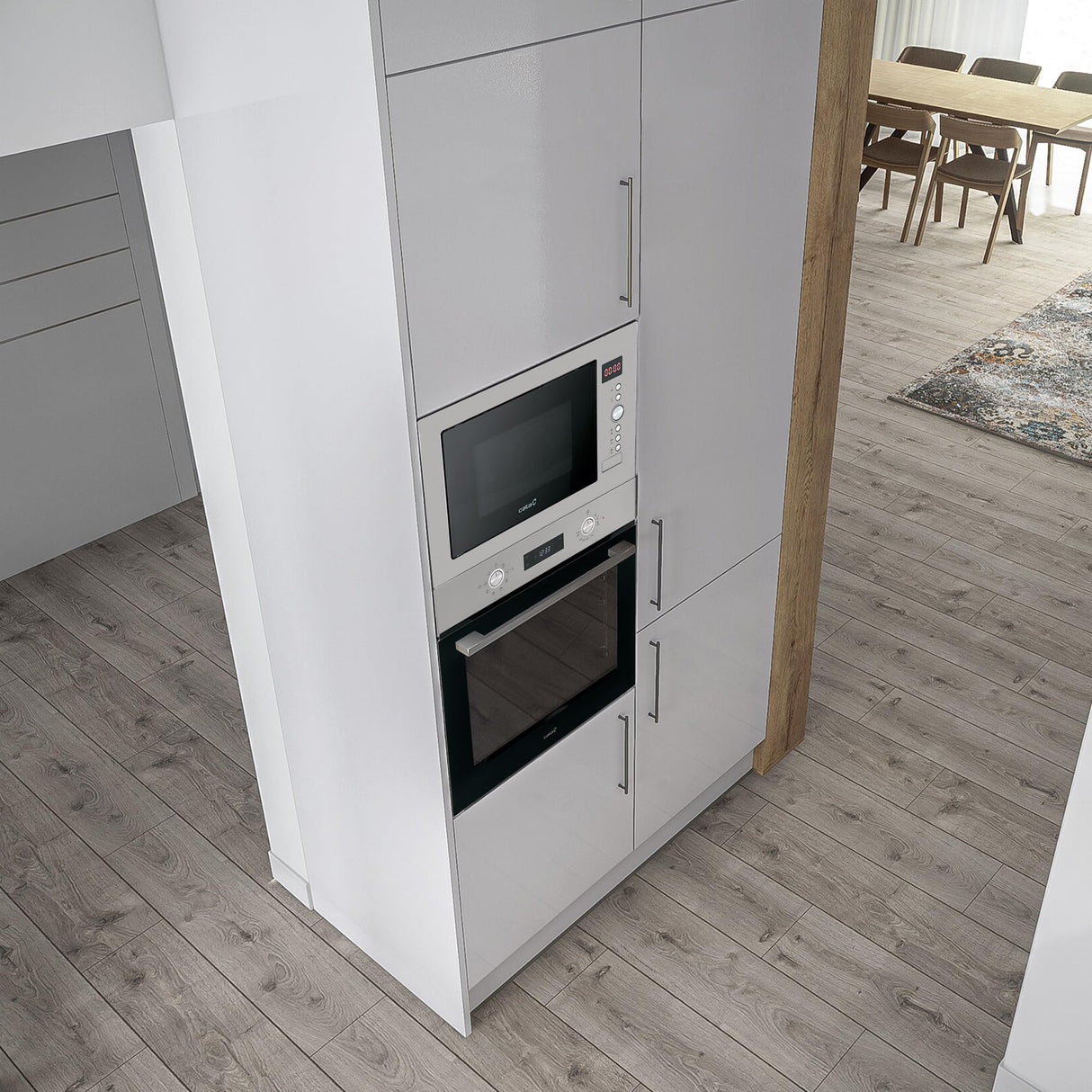 Cata Microondas Integrable MC 32 DC con Grill de acero inoxidable Capacidad 32 litros Ancho 60 cm 5 niveles de potencia Color Gris