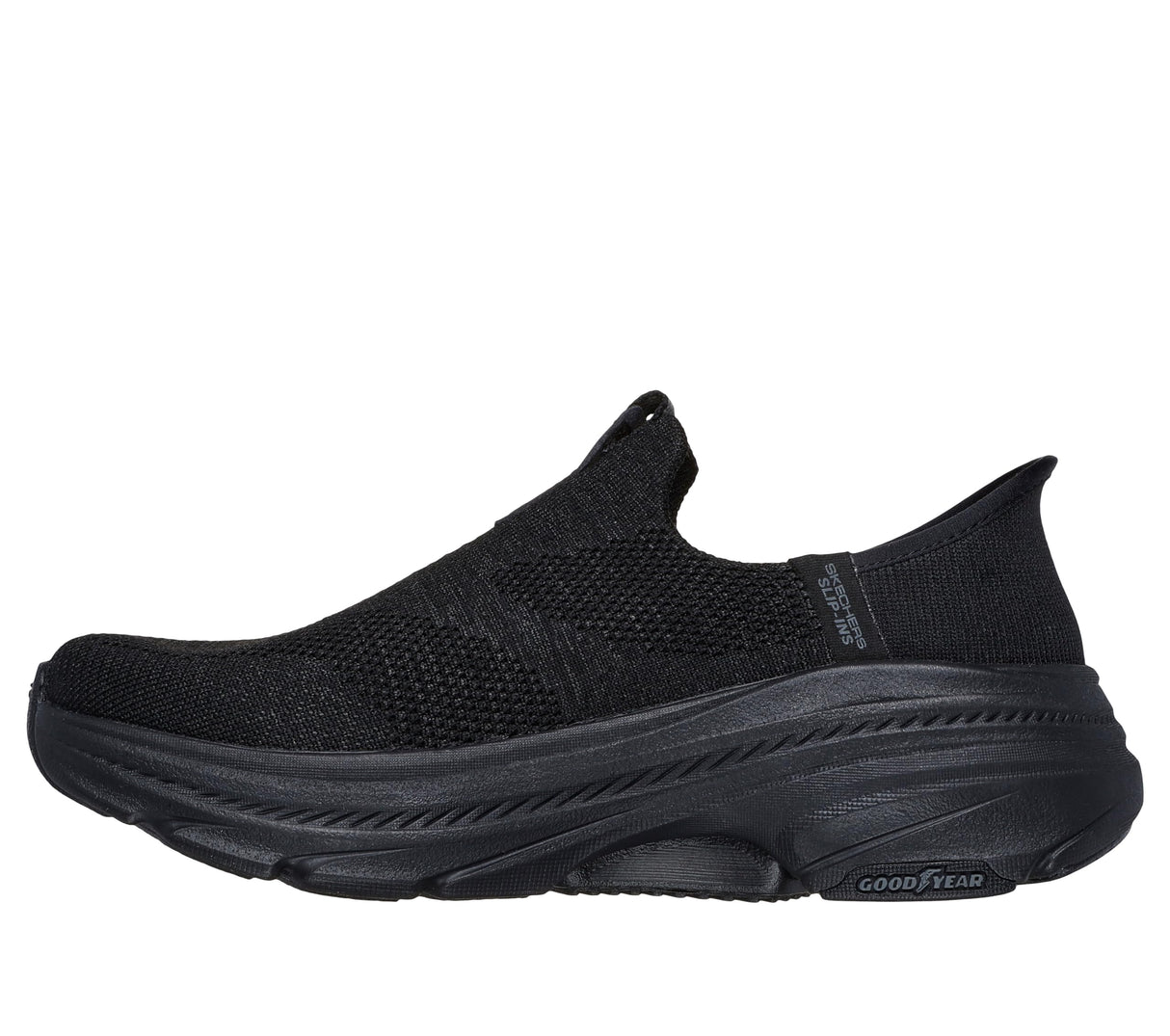 Skechers MAX Cushioning Arch Fit 2.0 Cambridge, Zapatillas Mujer, Black Textile/Trim, 37.5 EU