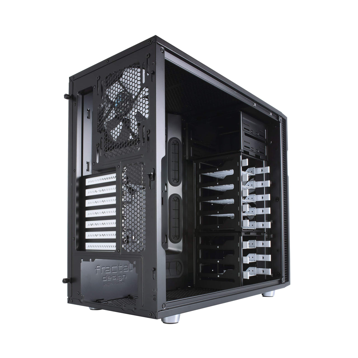 Fractal Design Define R5 , Mid Tower Computer Case , ATX , Optimized For High Airflow and Silent , 2X Fractal Design Dynamic GP,14 140mm Silent Fans Included , Water,Cooling Ready , Black