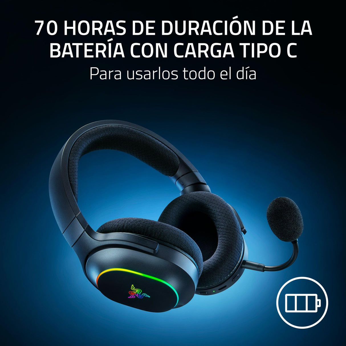 Razer Barracuda X Chroma - Auriculares inalámbricos para Juegos multiplataforma con 6 Zonas Chroma RGB (SmartSwitch Hyperspeed y Bluetooth, Altavoces de 40mm, micrófono Desmontable) Negro