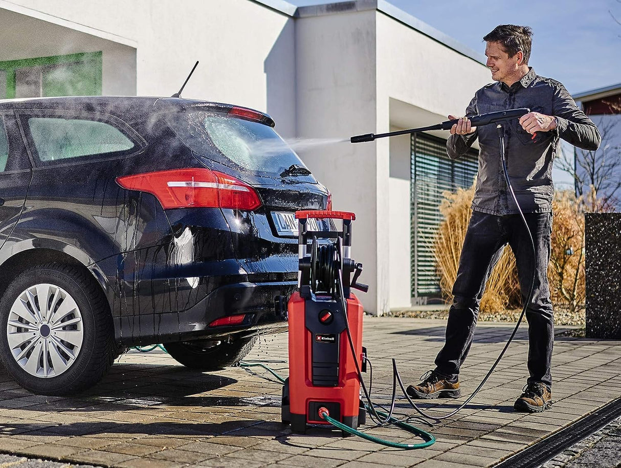 Einhell Limpiadora a alta presión TE-HP 170 (2300 W, máx. 170 bar, incl. tubo flexible de alta presión, pistola, lanza, diversas boquillas, cepillo, contenedor de agente pulverizador)