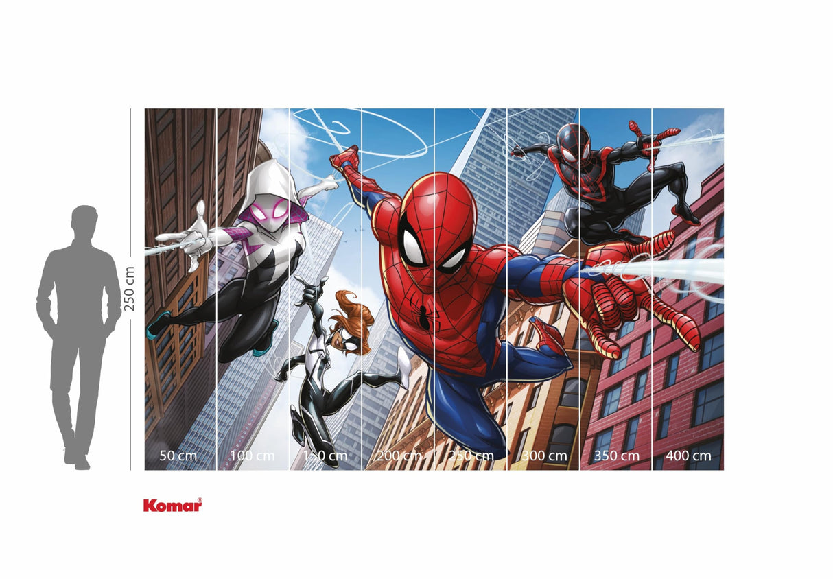 Komar WTD - Papel pintado fotográfico para habitación infantil (400 x 250 cm), diseño de Spider-Man de Marvel