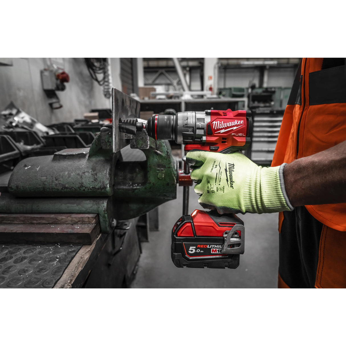 Milwaukee 4933479860 - Taladro de percusión M18 FPD3 502X Fuel 4GEN. 18 V, 158 Nm-2 Batt. x 5,0 Ah-4933479860