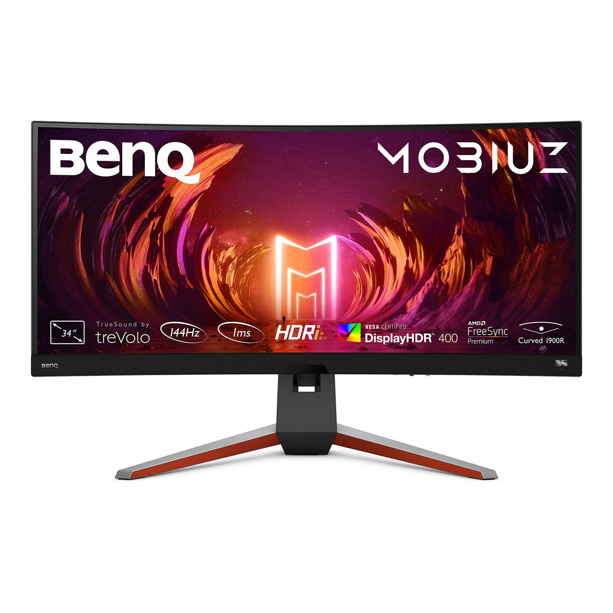 BenQ MOBIUZ EX3415R Monitor Curvo Gaming (34 pulgadas, IPS, Ultrawide, 2K, 144 Hz, 1ms, HDR 400, FreeSync Premium Pro, control remoto)