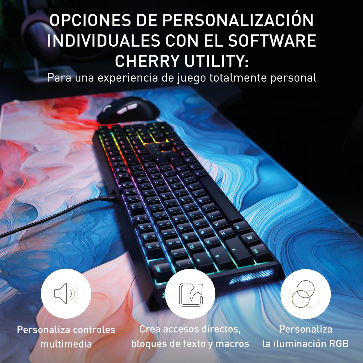 CHERRY XTRFY MX 3.1, Teclado Gaming mecánico, distribución de teclado alemán (QWERTZ), iluminación RGB, carcasa de aluminio, conexión USB-A, switches MX2A BROWN, negro