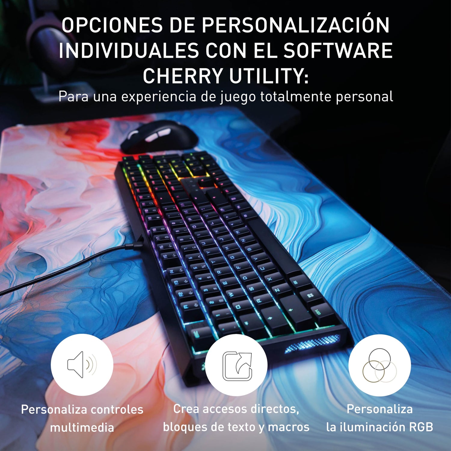 CHERRY XTRFY MX 3.1, Teclado Gaming mecánico, distribución de teclado alemán (QWERTZ), iluminación RGB, carcasa de aluminio, conexión USB-A, switches MX2A BROWN, negro