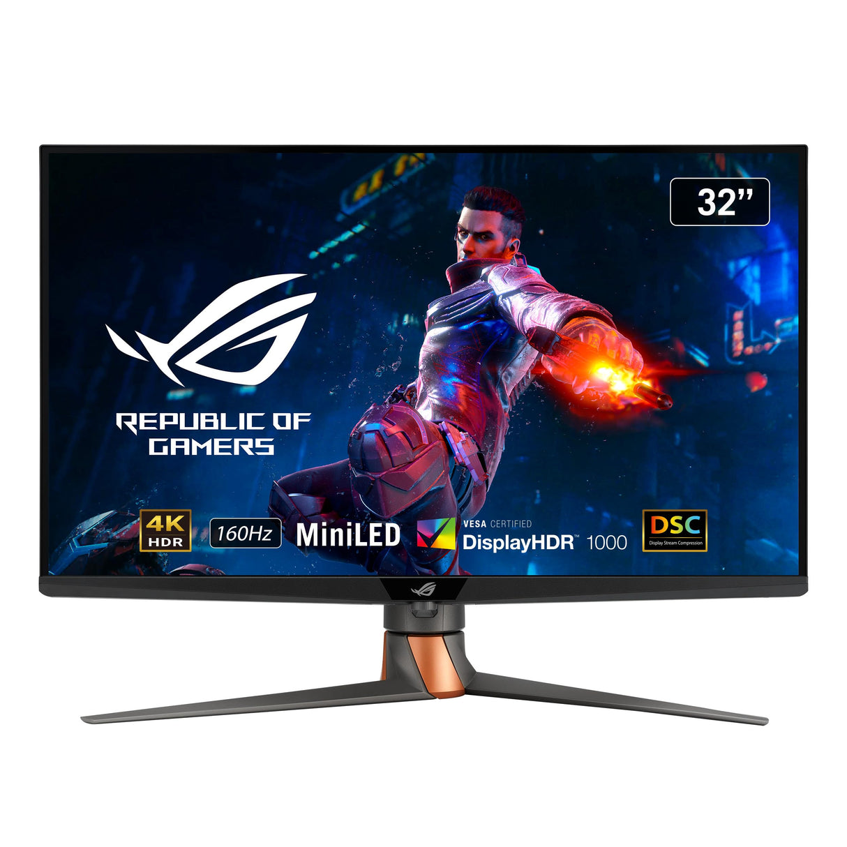 ASUS Monitor ROG Swift PG32UQXR 4K 32" (160Hz, tecnología Fast IPS, DisplayHDR 1000, 96% cobertura de color DCI-P3, mini LED, tecnología Quantum Dot, FreeSync Premium Pro, HDMI 2.1, DP 2.1)
