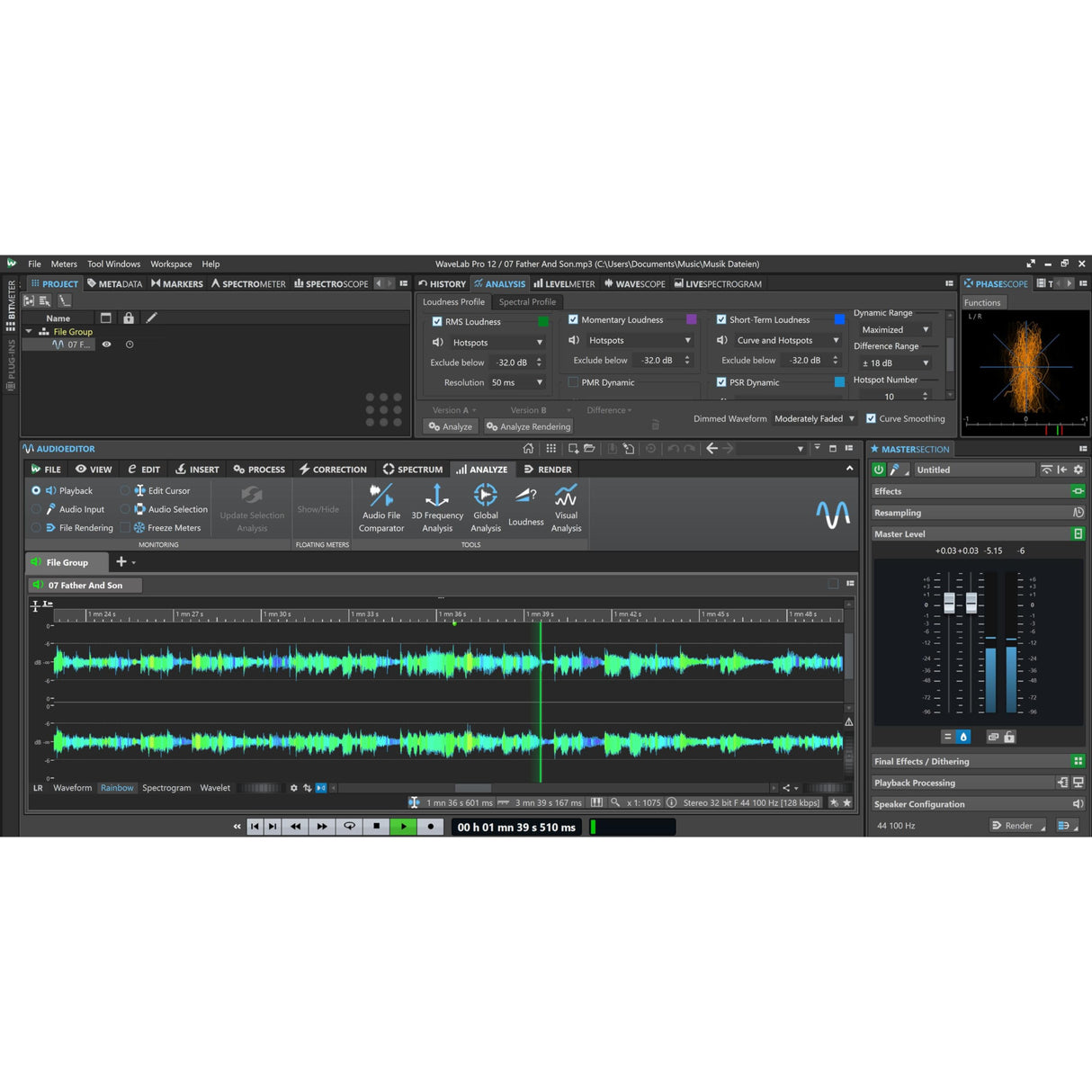 Steinberg WaveLab Pro 12 Software de masterización y edición de audio (optimización, análisis y restauración de archivos de audio, efectos en tiempo real, procesamiento inteligente por lotes