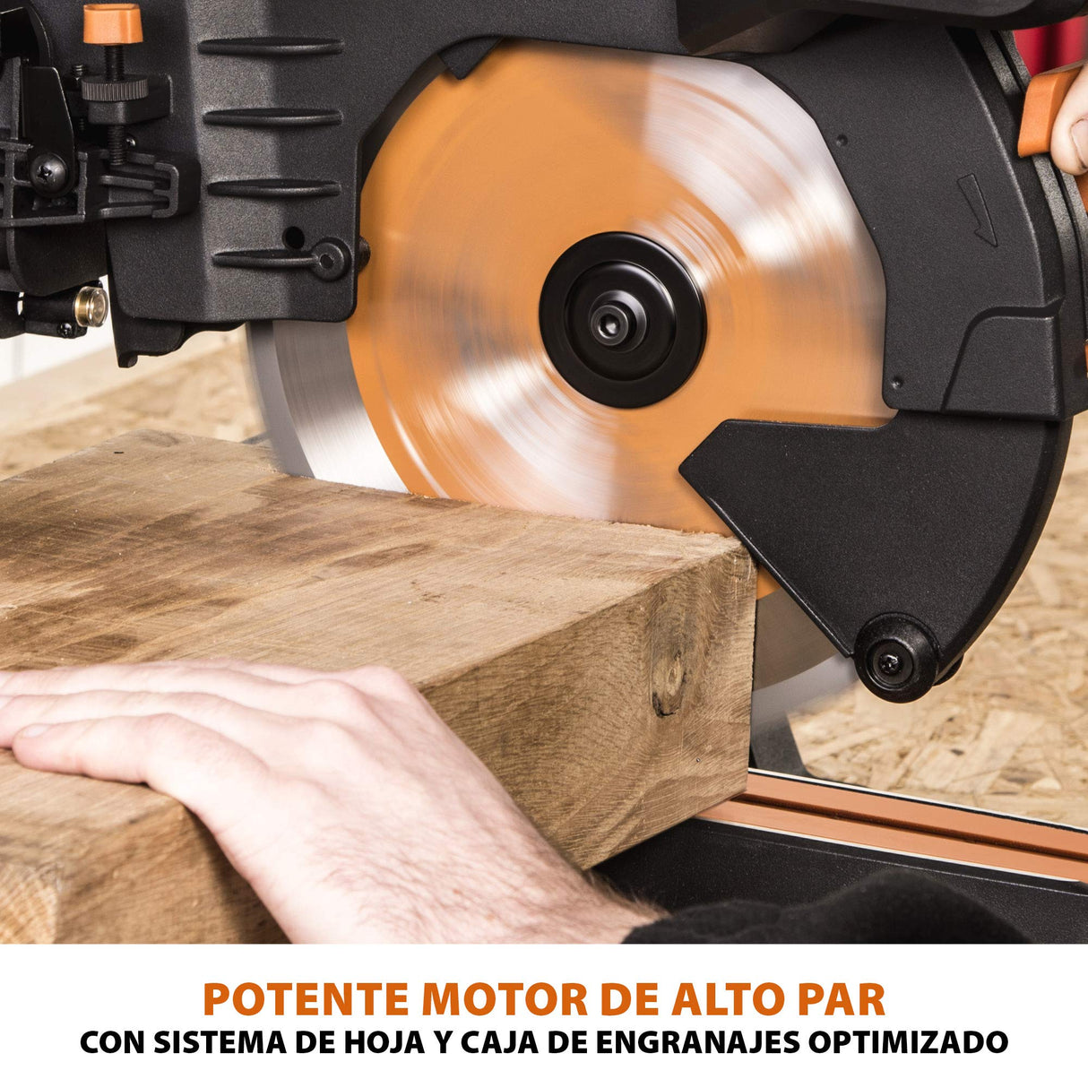 Evolution Power Tools R255SMS-DB ingletadora, Sierra ingletadora deslizante multimaterial de 255 mm, con doble bisel y paquete plus, hasta 300 mm x 90 mm, 5° a izquierda y derecha, inglete de 50°