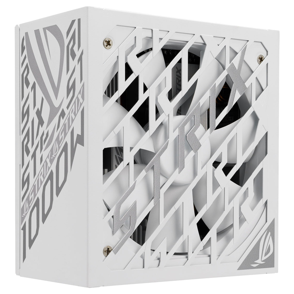 ASUS ROG Strix 1000W Platinum White Edition, Fuente de alimentación ATX Modular, 80 Plus Platinum, ATX 3.1, PCIE 5.1, Conector 12V-2x6, MOSFET GAN, estabilizador de Voltaje 'GPU-First'
