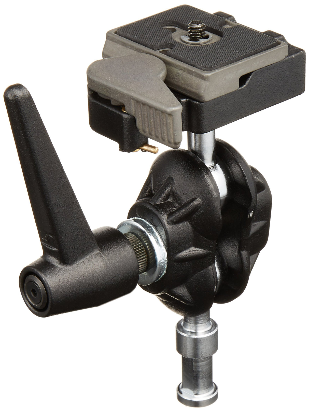 Manfrotto 155RC Tilt-Top Head with Quick Plate - Trípode, 600 g, con Zapata rápida, Negro