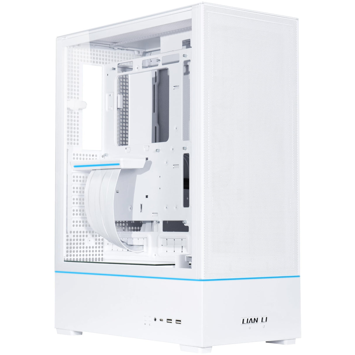 Lian Li Sup 01 Mid-Tower - Carcasa de policarbonato de Aluminio, Color Blanco