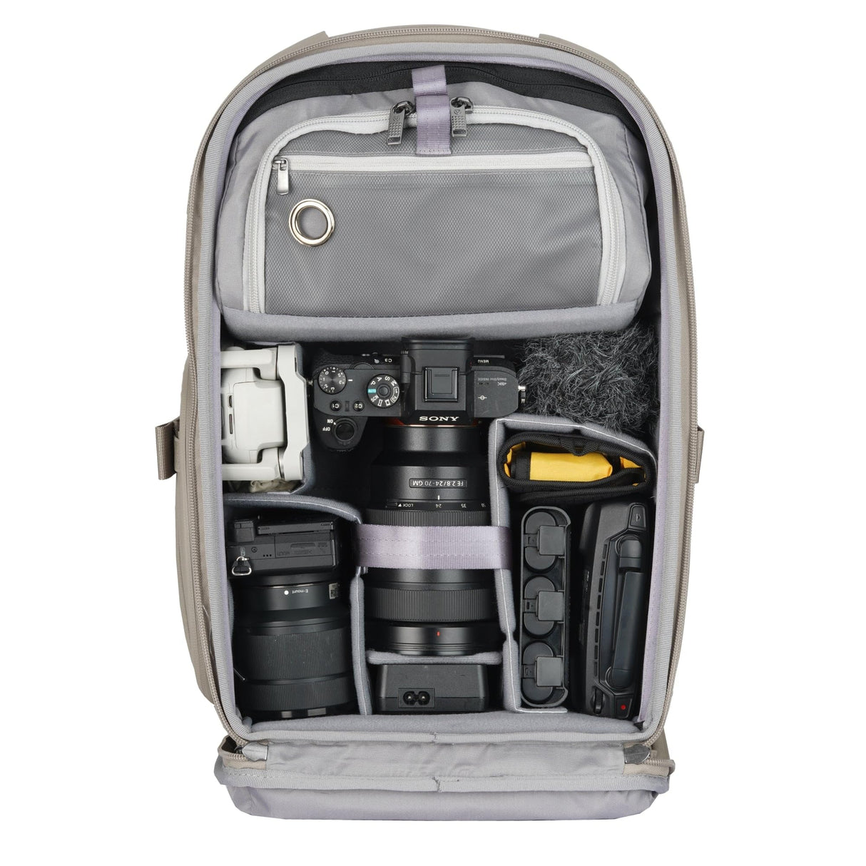 VANGUARD Veo Metro B20L CM - Mochila fotográfica para cámara objetivos y portátil de 14 pulgadas, crema