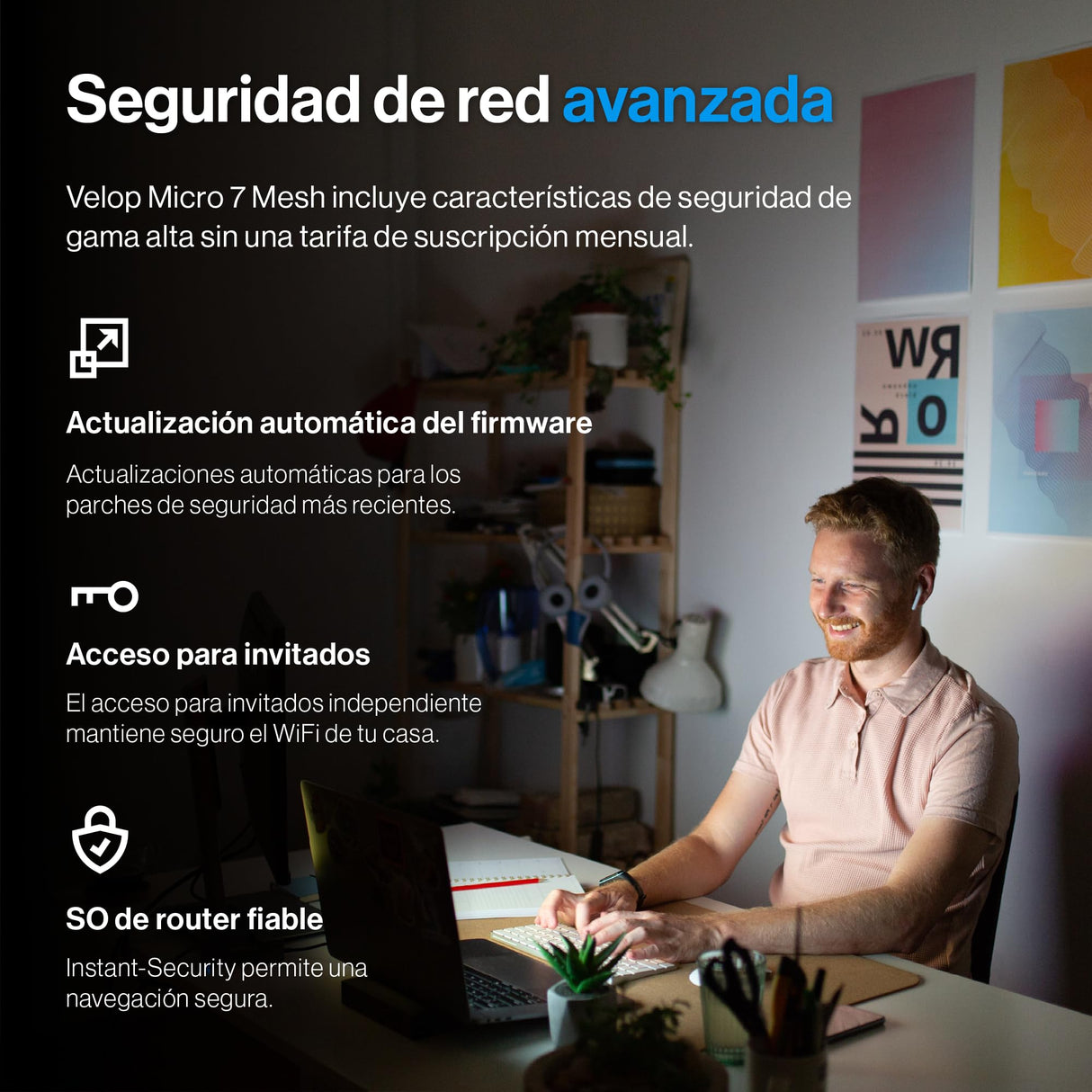 Mesh Linksys Velop Micro 7 | Doble banda con velocidad WiFi BE5000 | Cobertura para toda la casa con hasta 200 m² por nodo | Ethernet de 2,5 Gb/s | W-iFi 1,8 veces más rápido que WiFi 6 | Paquete de 1