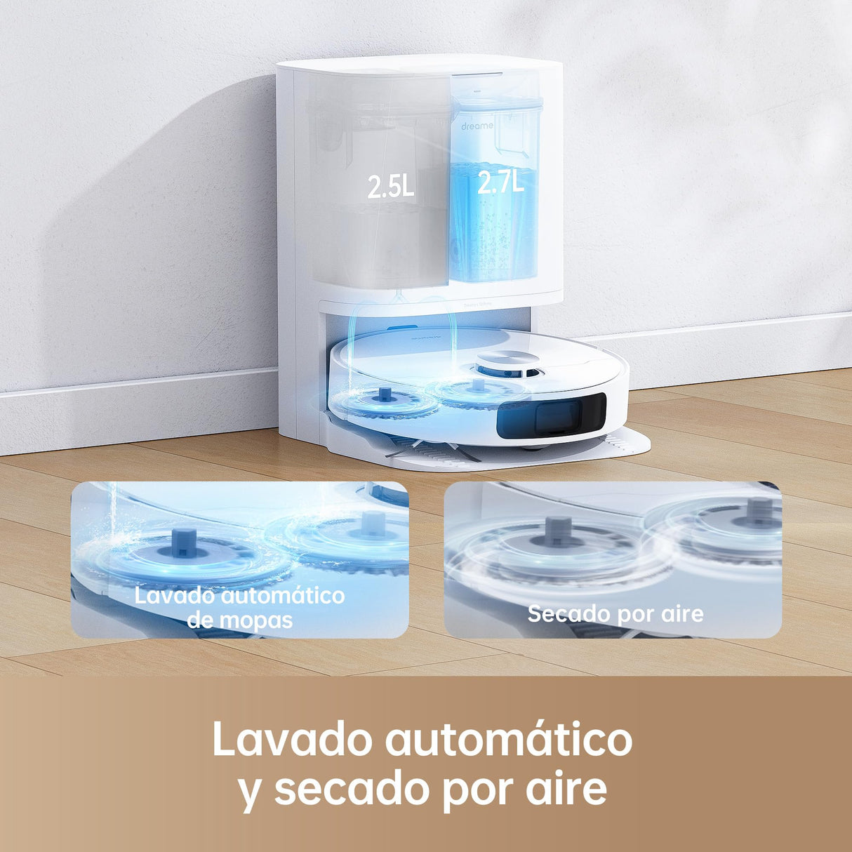 DREAME L10 Prime Robot Aspirador con Base de Autovaciado Blanco