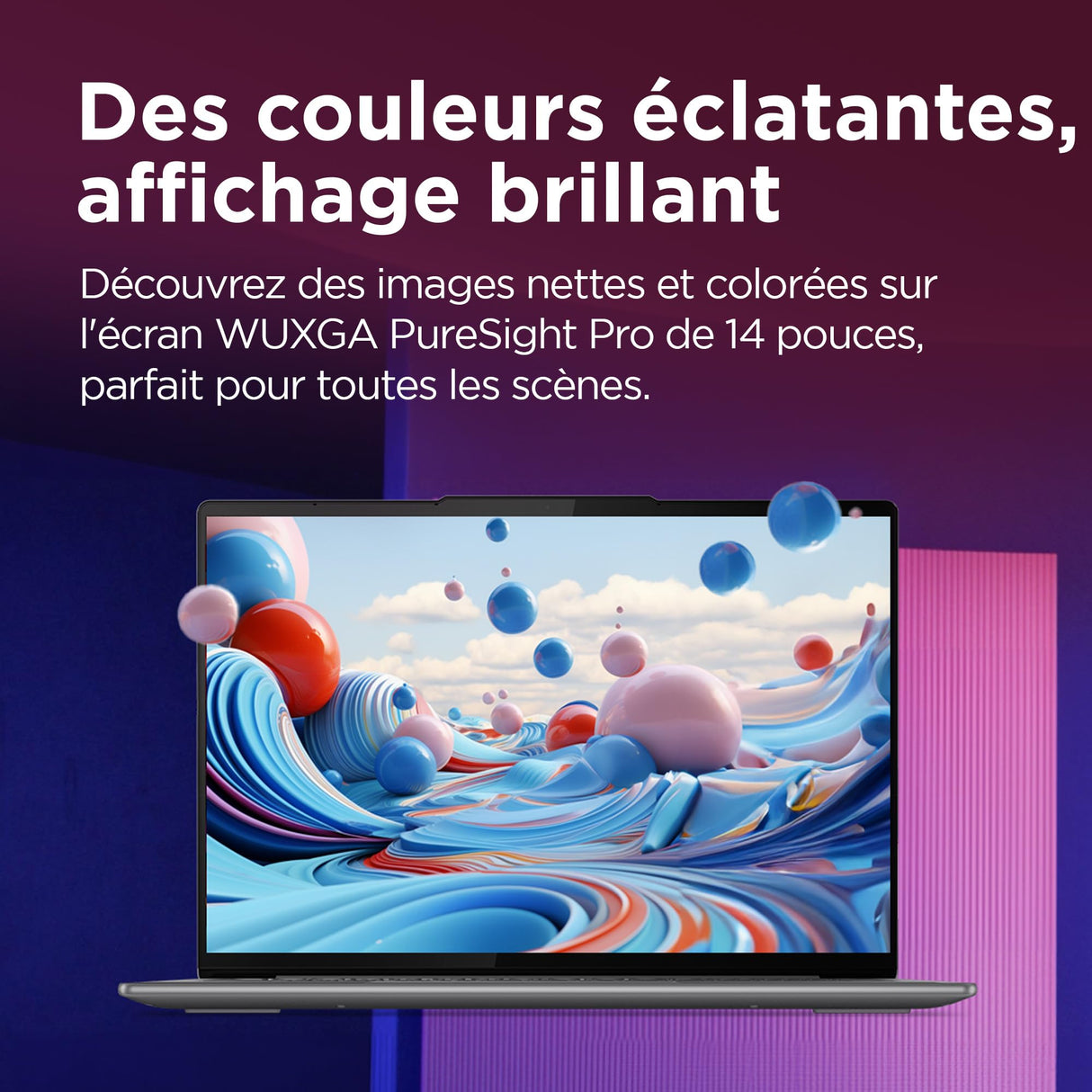 Lenovo Yoga Slim 7 14IMH9 - Ordenador portátil WUXGA de 14" (Intel Core Ultra 7 155H, RAM de 16 GB, SSD 512 GB, Intel ARC Graphics,Windows 11 Home), Teclado retroiluminado AZERTY FR - Lunar Gris