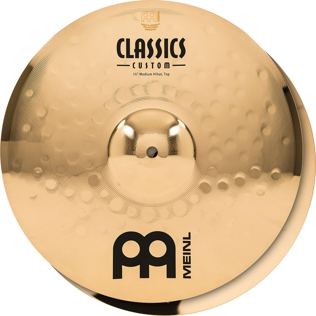 Meinl Cymbals Classics Custom Brilliant Cymbal Set Box Pack - Juego de Platillos de Batería con Plato 14 pulgadas Hihat, 16 Crash y 20 Ride - Bronce B12, Acabado Brillante (CC141620)