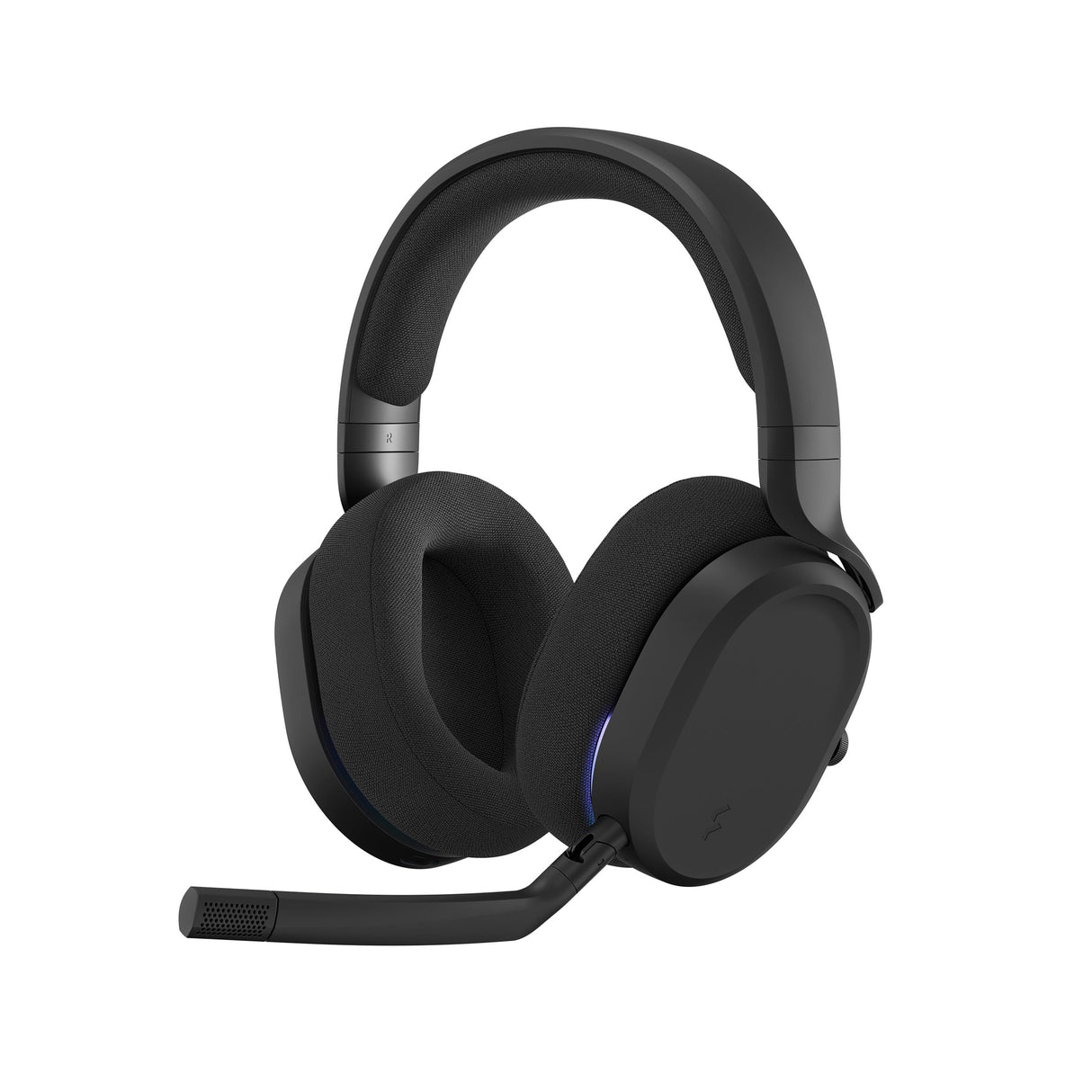 Fractal Design Scape Dark - Auriculares inalámbricos para Gaming en PC - Micrófono Giratorio con Mute y antirruido - hasta 40 Horas de autonomía - Iluminación Ambiental configurable - Negro