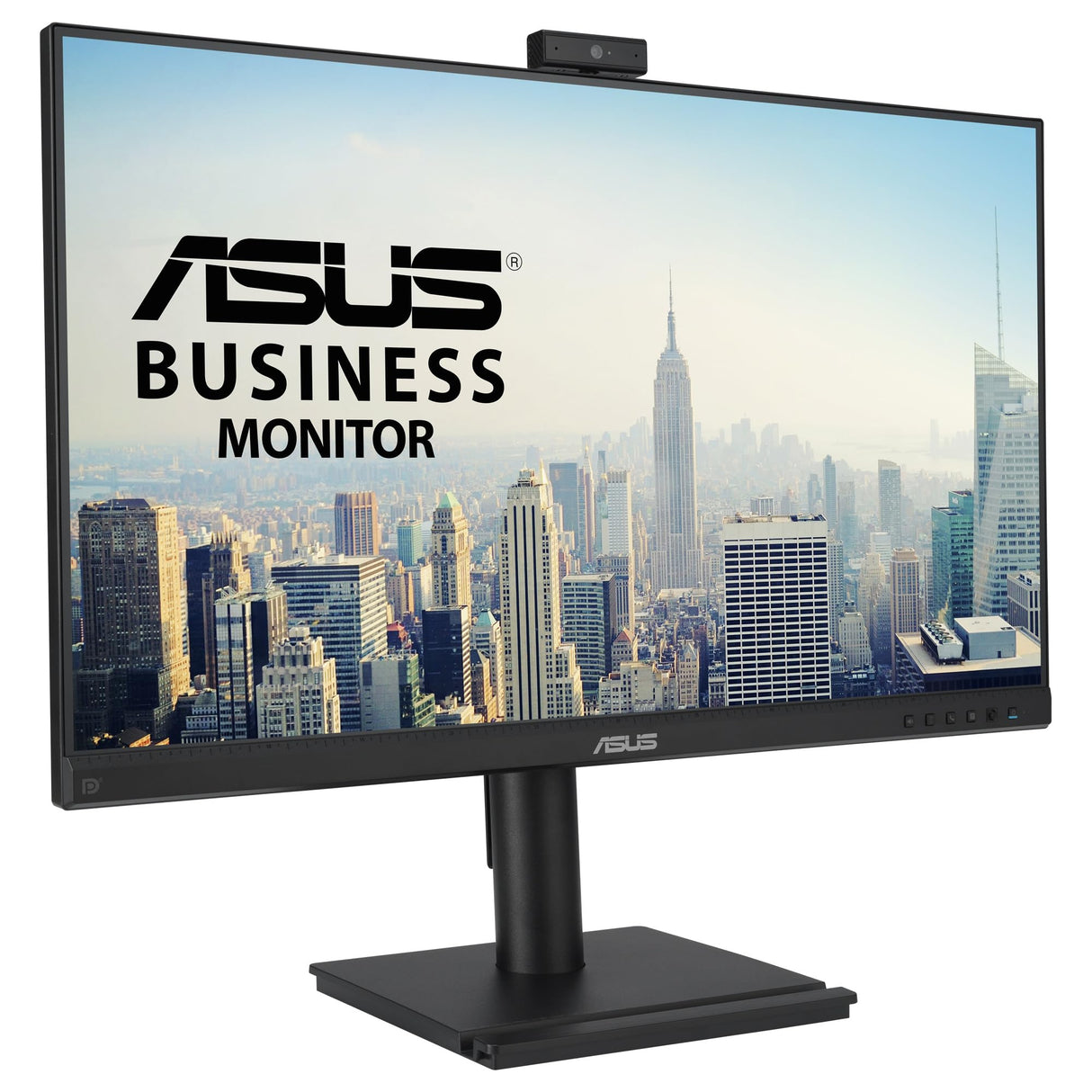 ASUS BE249QFK - Monitor para videoconferencias de 24", Full HD, IPS, 100 Hz, sin Marco, cámara Full HD, ergonómico, HDMI, Eye Care, Baja luz Azul, antiparpadeo, Montaje en Pared, sostenibilidad
