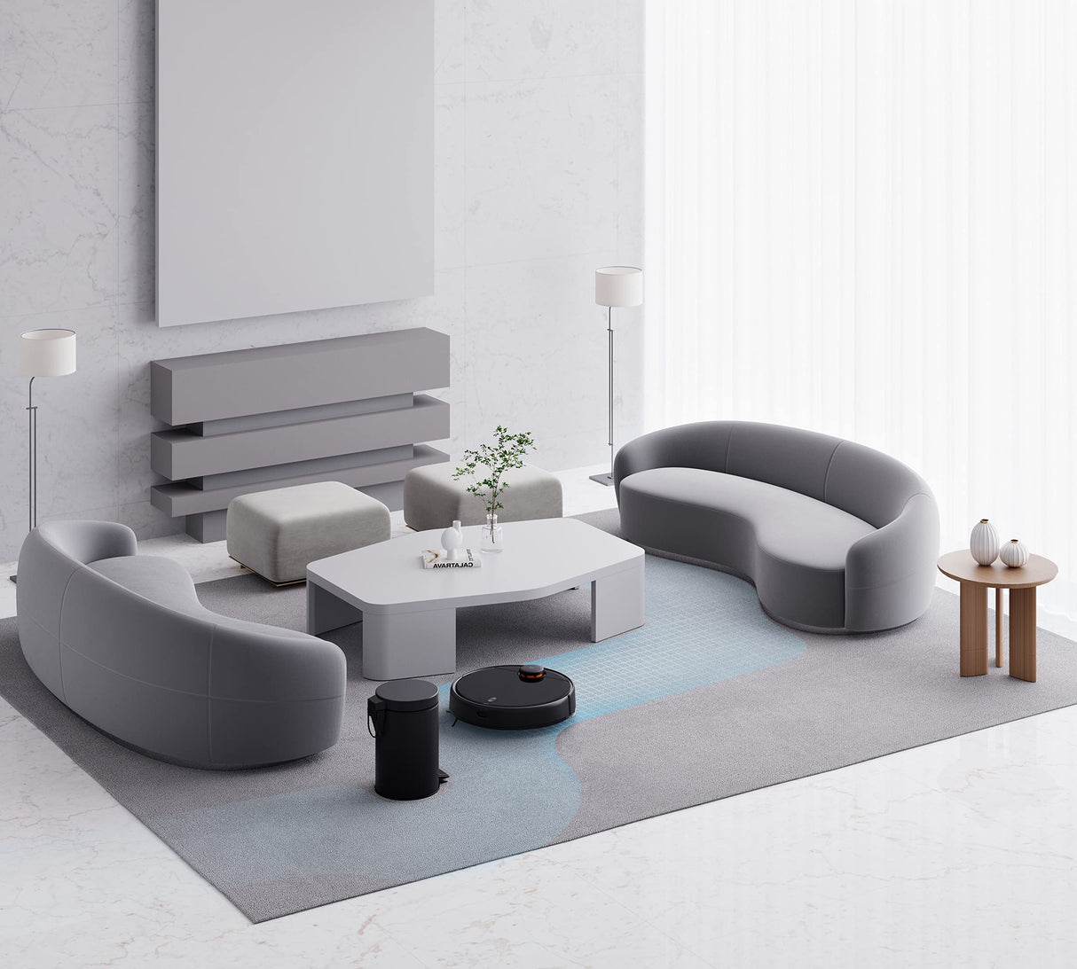 Xiaomi Mi Robot Vacuum-Mop 2 Pro Aspirador Conectado Negro, 3 Modos de Limpieza, batería de 5200 mAh, Compatible con los asistentes de Voz + cepillos Laterales incluidos, versión Francesa