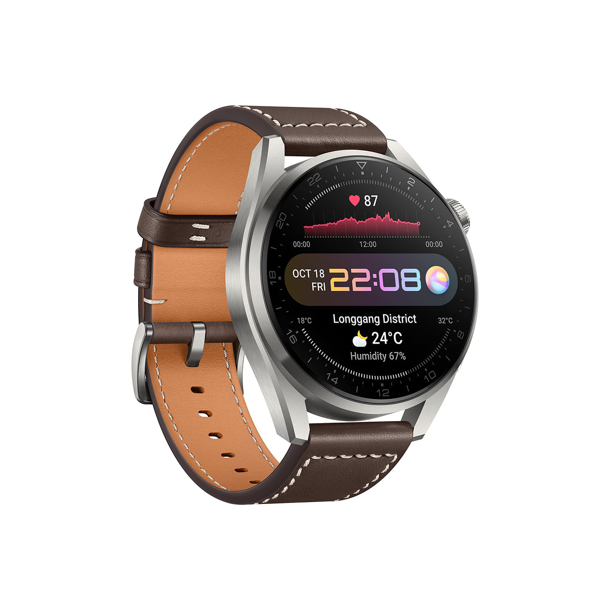 Huawei Reloj 3 Pro- Correa de Cuero Marrón