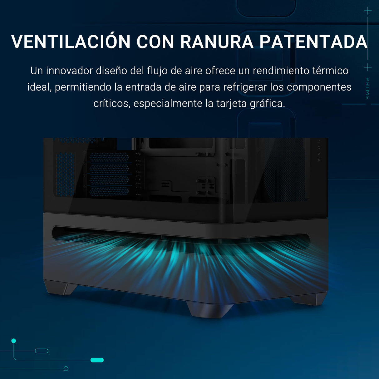 ASUS Prime AP202 ARGB Caja mATX, Cristal Curvado Templado, Compatible con gráficas de hasta 420 mm, radiadores de 360 mm, raíl de fácil extracción, ventilación de Ranura, Ventiladores ARGB, Negro