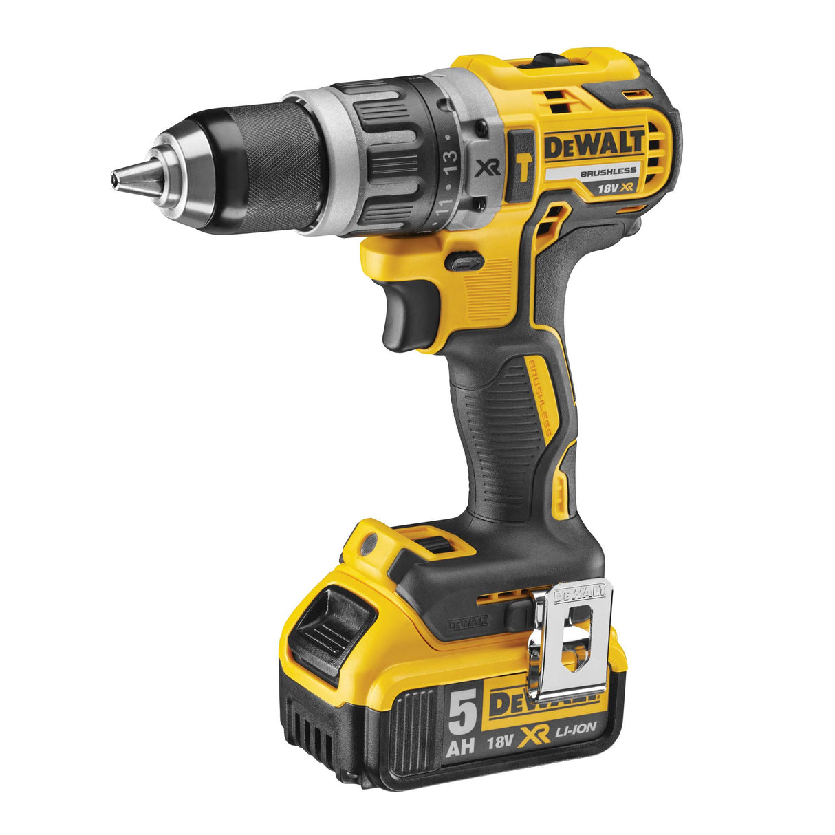 DEWALT DCK266P2-QW - Kit Taladro Percutor DCD796 XR 18V, Atornillador de Impacto DCF887 1/4´´, 2 Baterías Litio 5,0 Ah, Organizador DS150 y Cargador Multi-Voltaje XR
